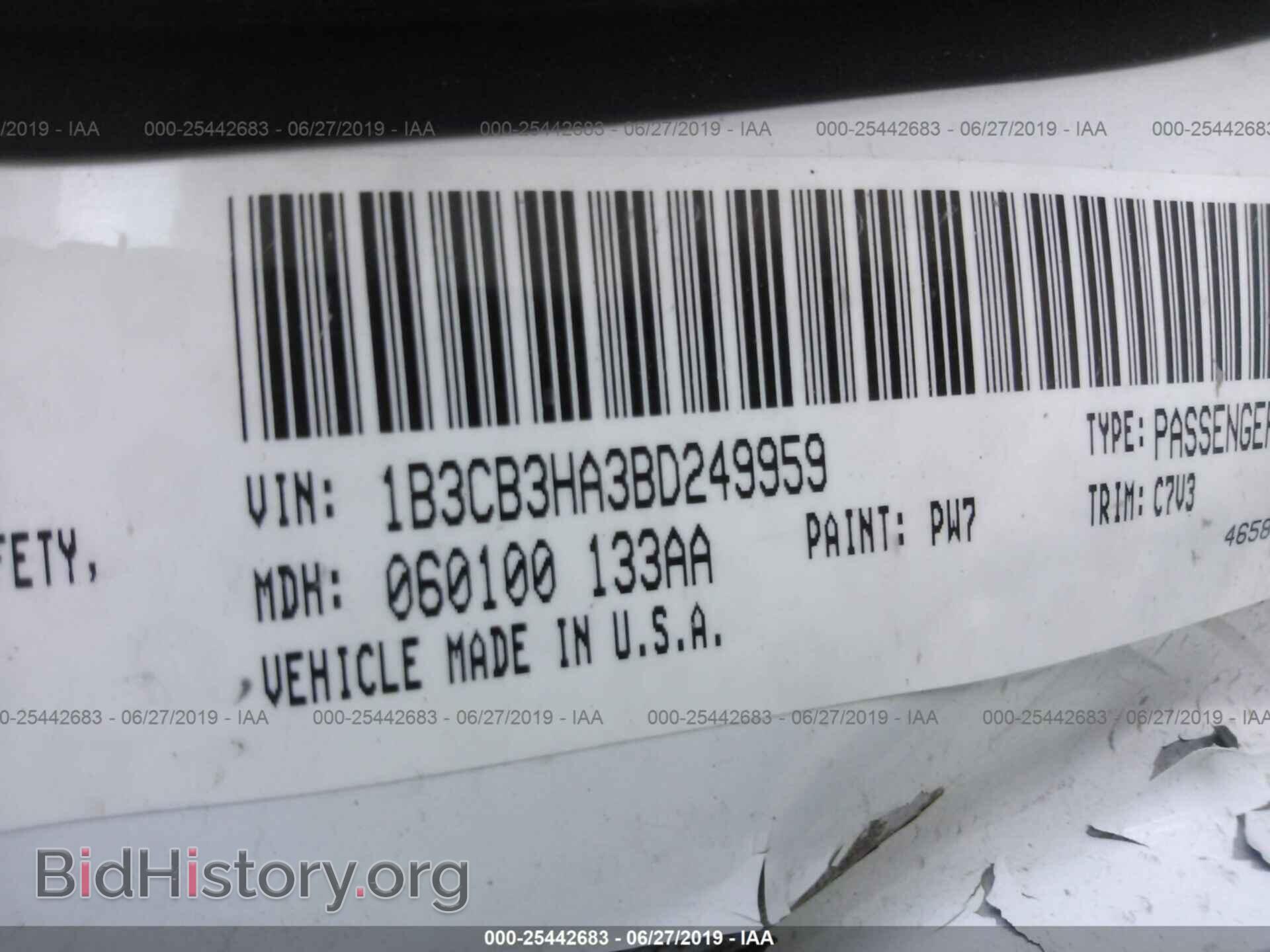 2011 DODGE CALIBER - VIN: 1B3CB3HA3BD249959 - Фото 9