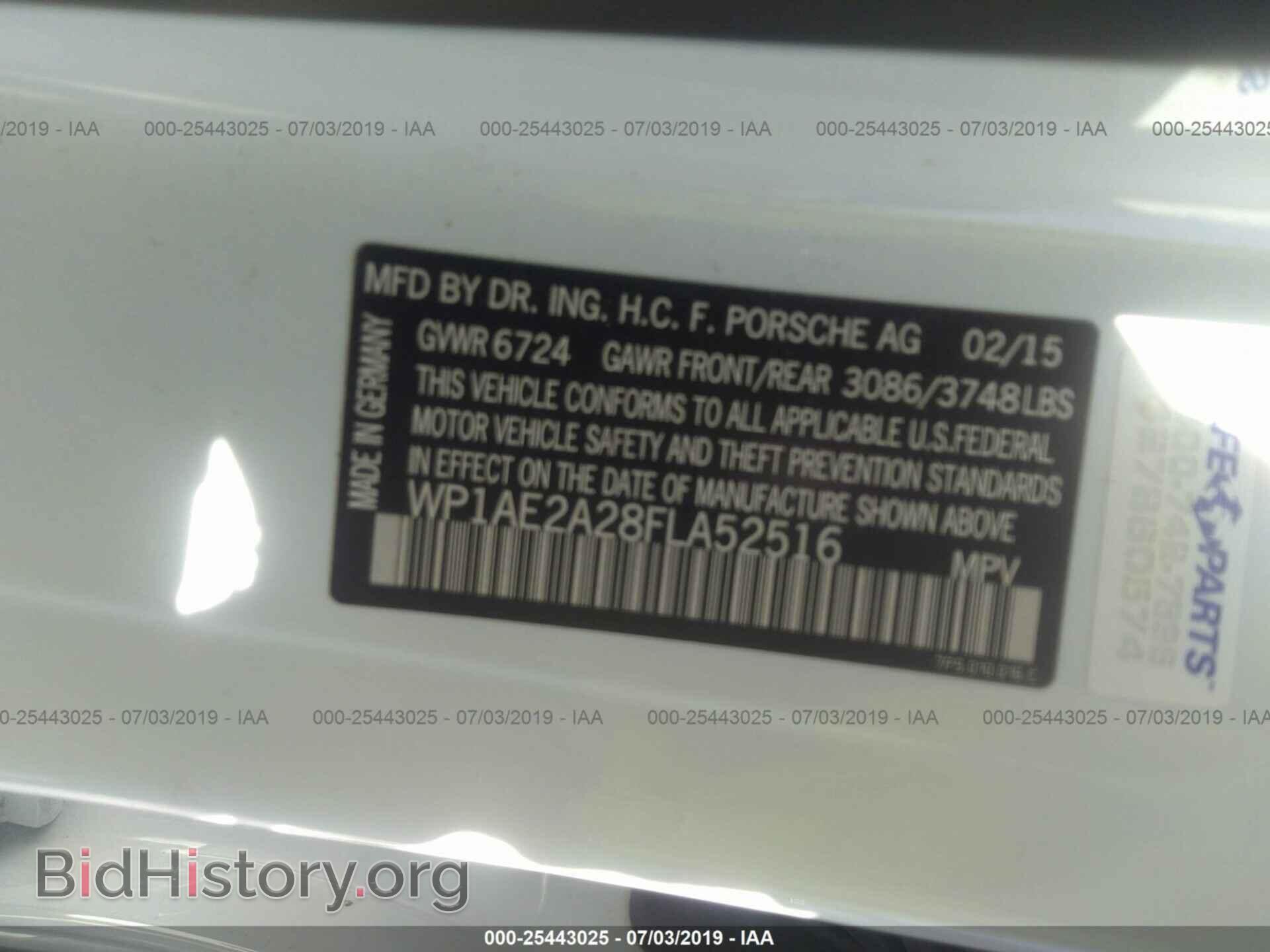 2015 PORSCHE CAYENNE - VIN: WP1AE2A28FLA52516 - Фото 9