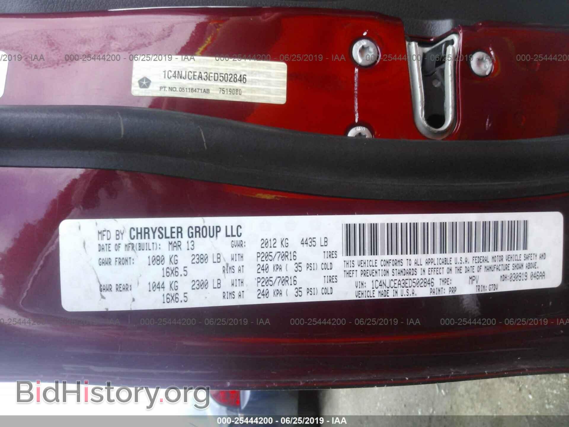 2014 JEEP COMPASS - VIN: 1C4NJCEA3ED502846 - Фото 9