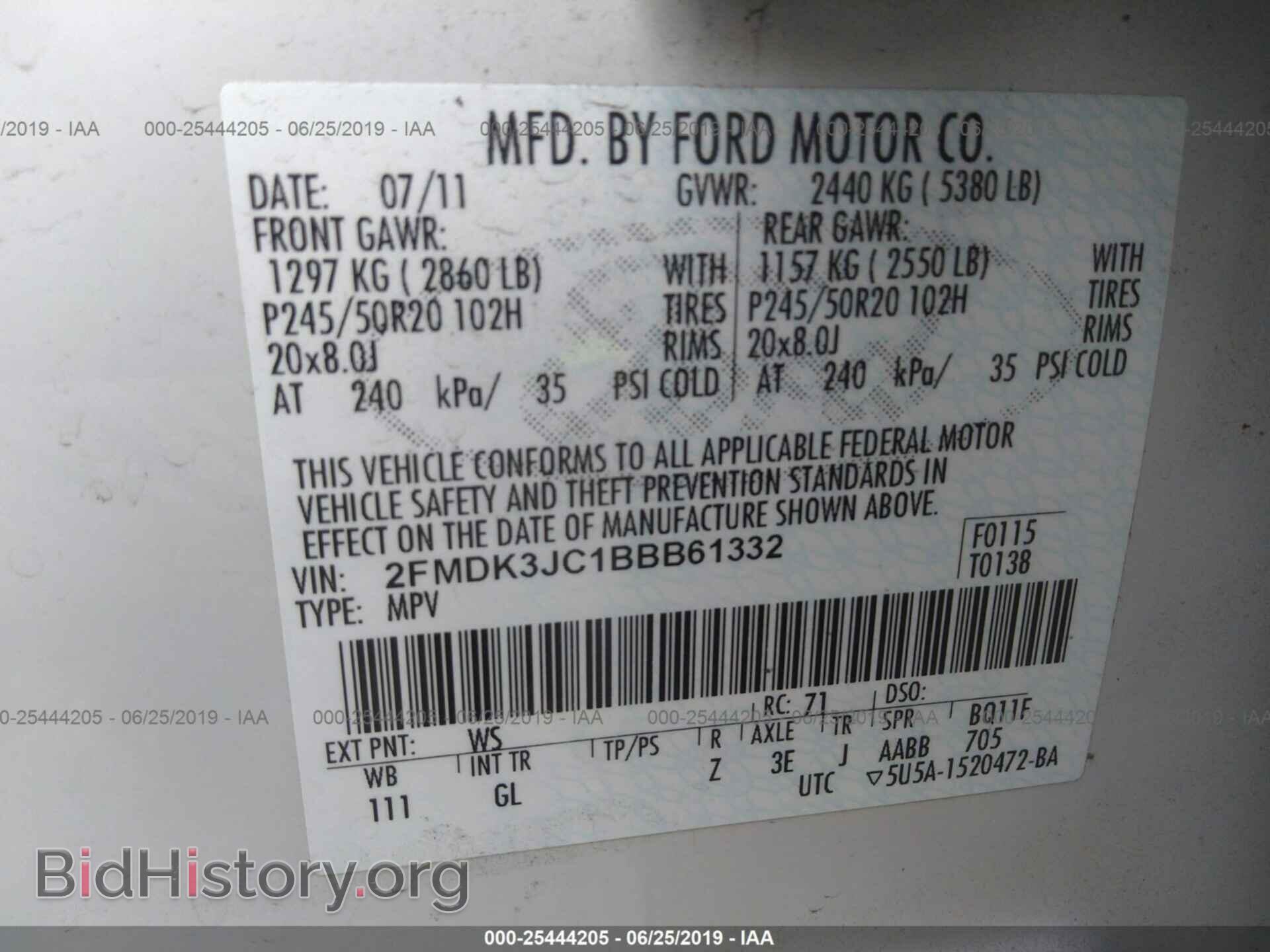 2011 FORD EDGE - VIN: 2FMDK3JC1BBB61332 - Photo 9