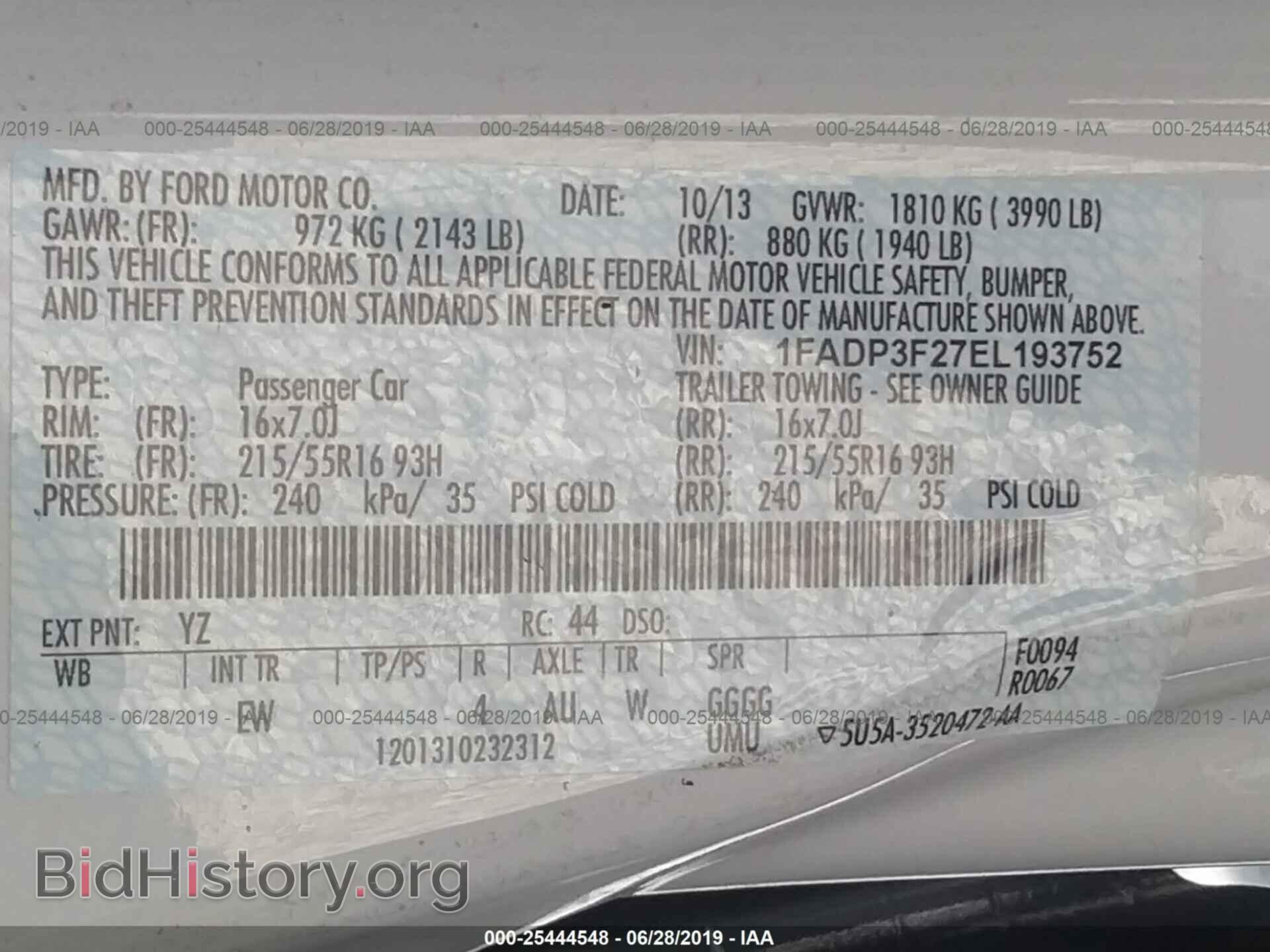 2014 FORD FOCUS - VIN: 1FADP3F27EL193752 - Photo 9