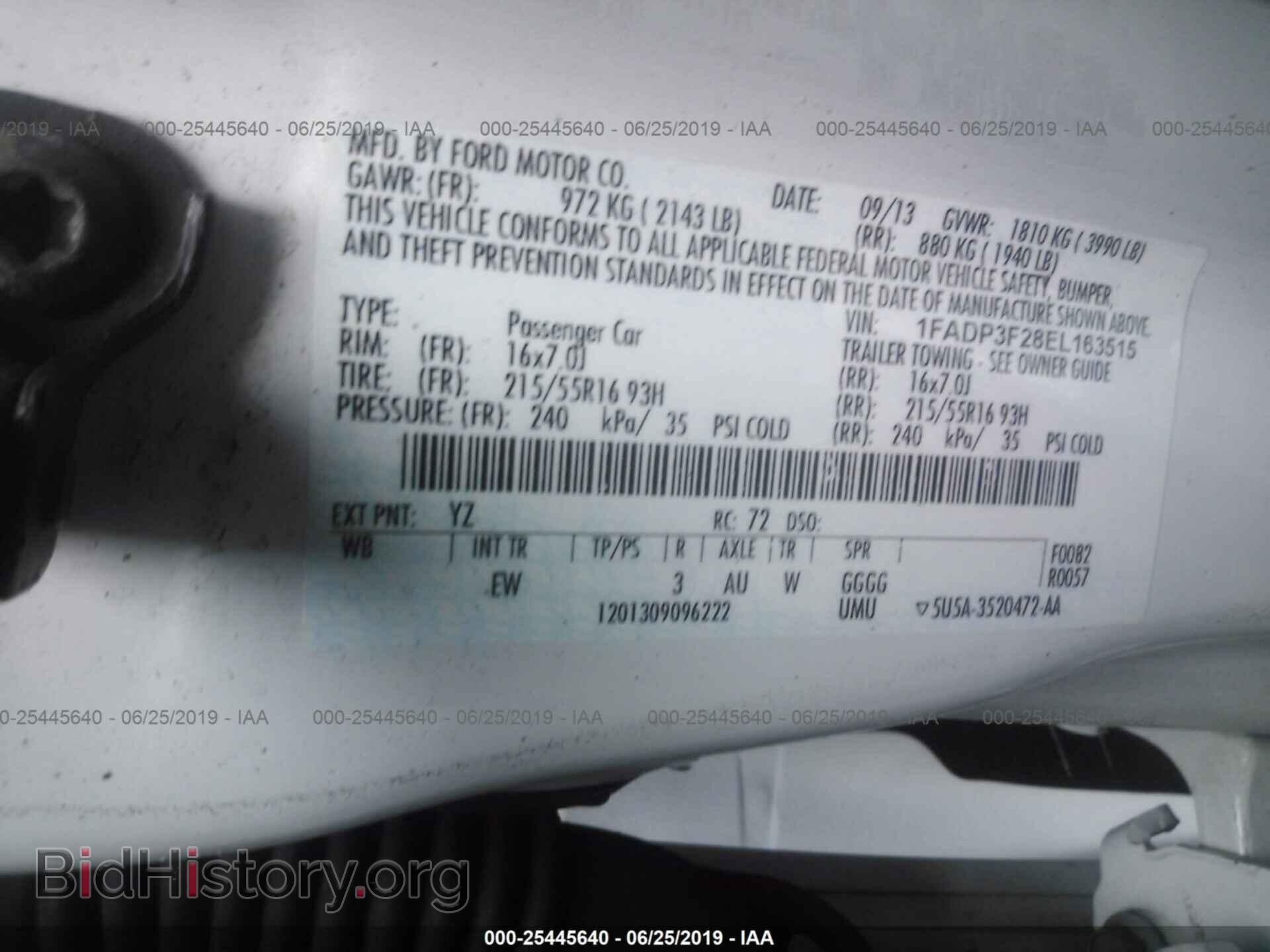 2014 FORD FOCUS - VIN: 1FADP3F28EL163515 - Фото 9