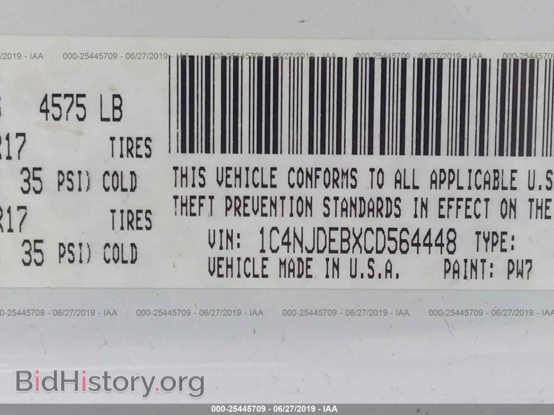 2012 JEEP COMPASS - VIN: 1C4NJDEBXCD564448 - Photo 9