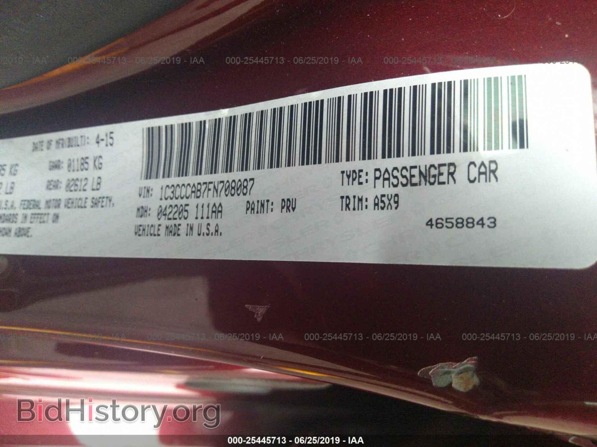 2015 CHRYSLER 200 - VIN: 1C3CCCAB7FN708087 - Photo 9