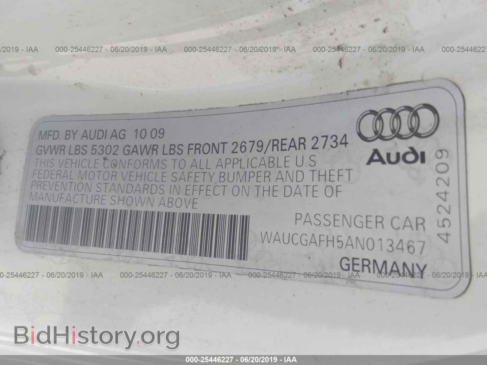 2010 AUDI S5 - VIN: WAUCGAFH5AN013467 - Photo 9