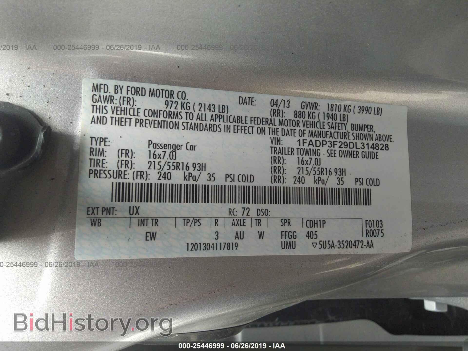 2013 FORD FOCUS - VIN: 1FADP3F29DL314828 - Photo 9