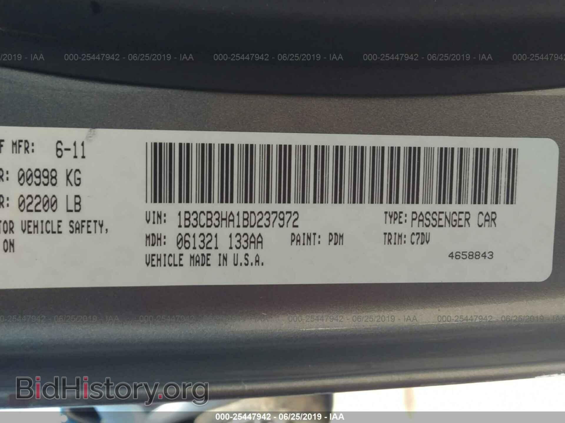 2011 DODGE CALIBER - VIN: 1B3CB3HA1BD237972 - Фото 9