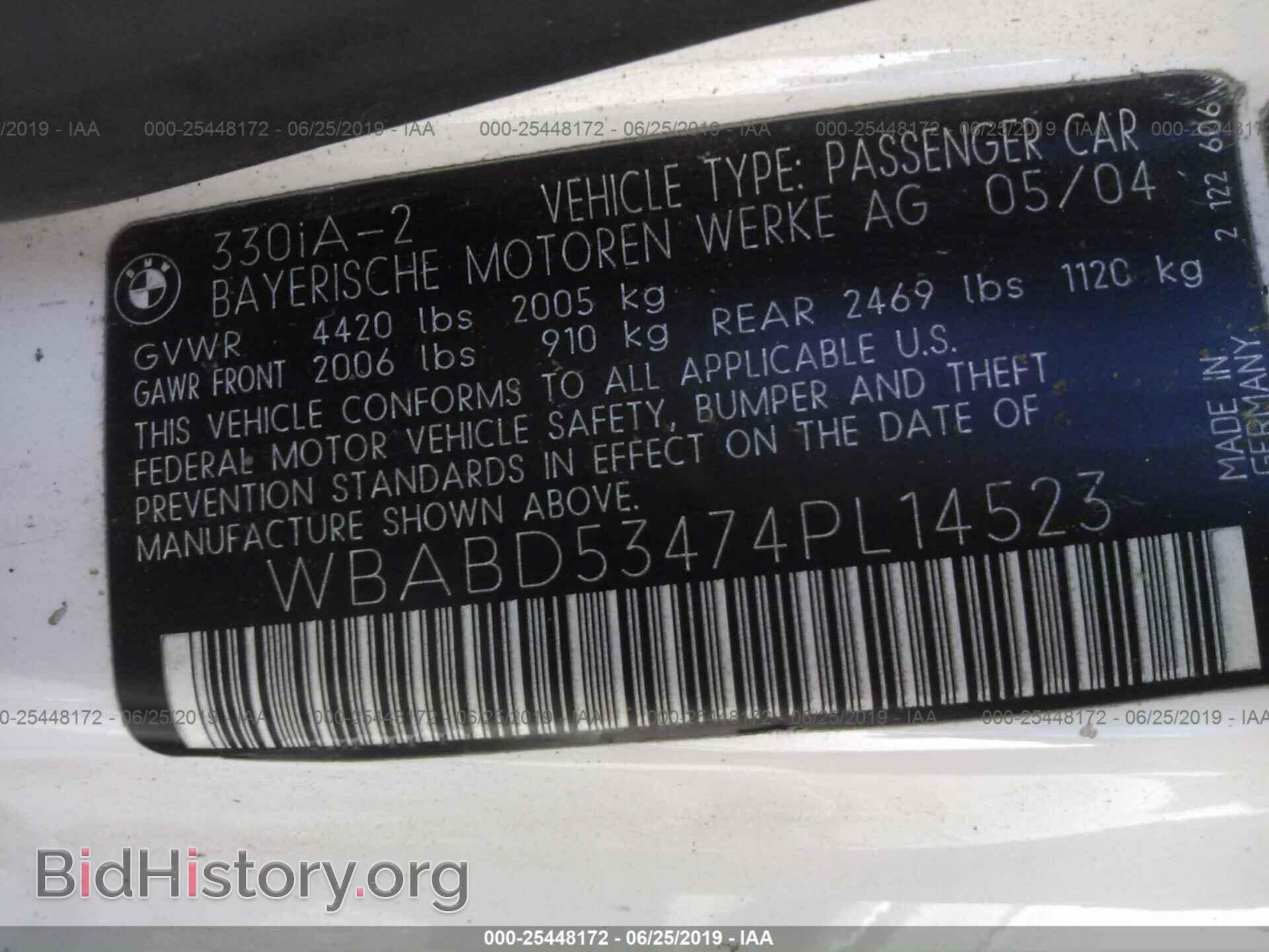2004 BMW 330 - VIN: WBABD53474PL14523 - Фото 9