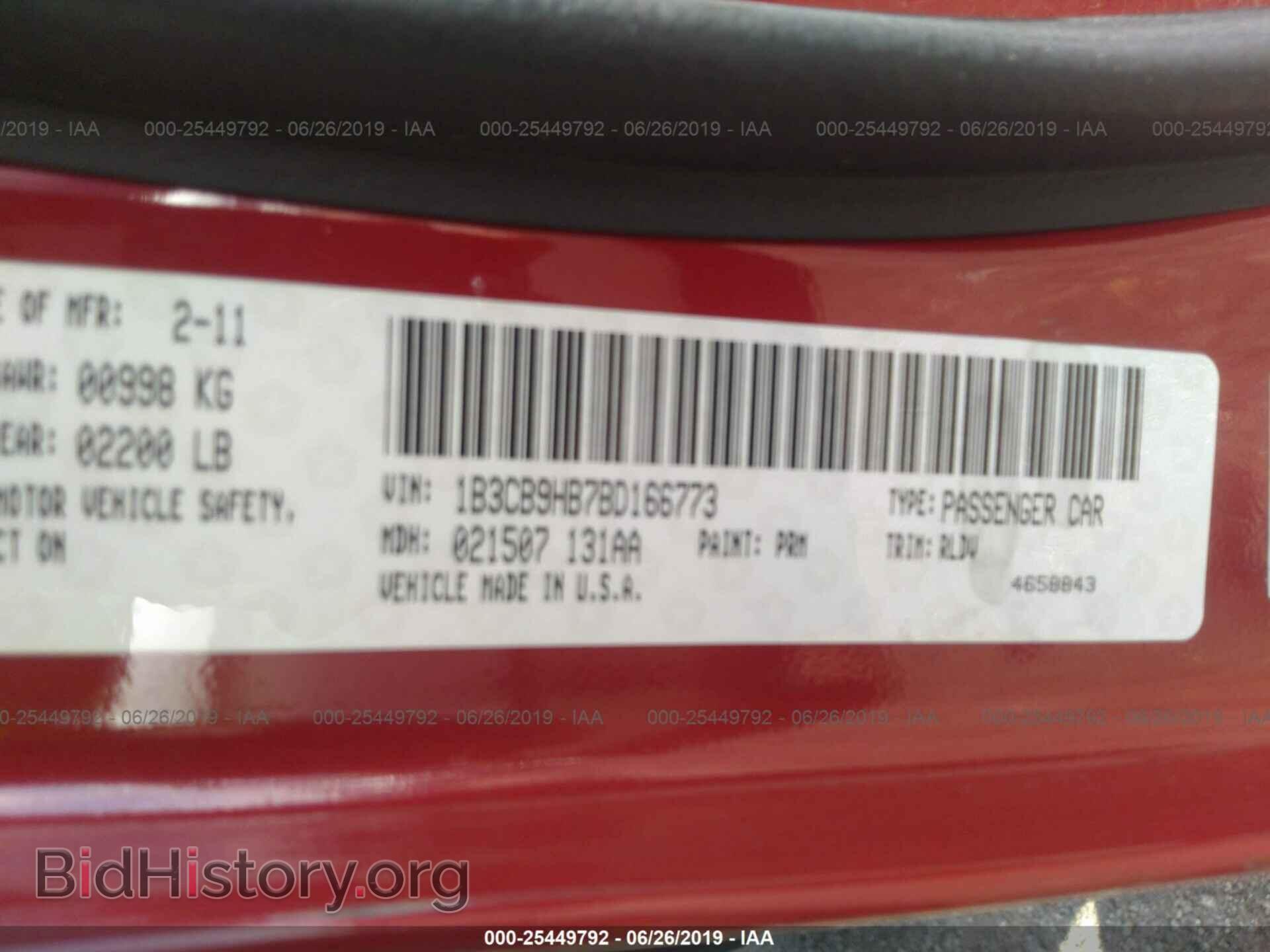 2011 DODGE CALIBER - VIN: 1B3CB9HB7BD166773 - Photo 9