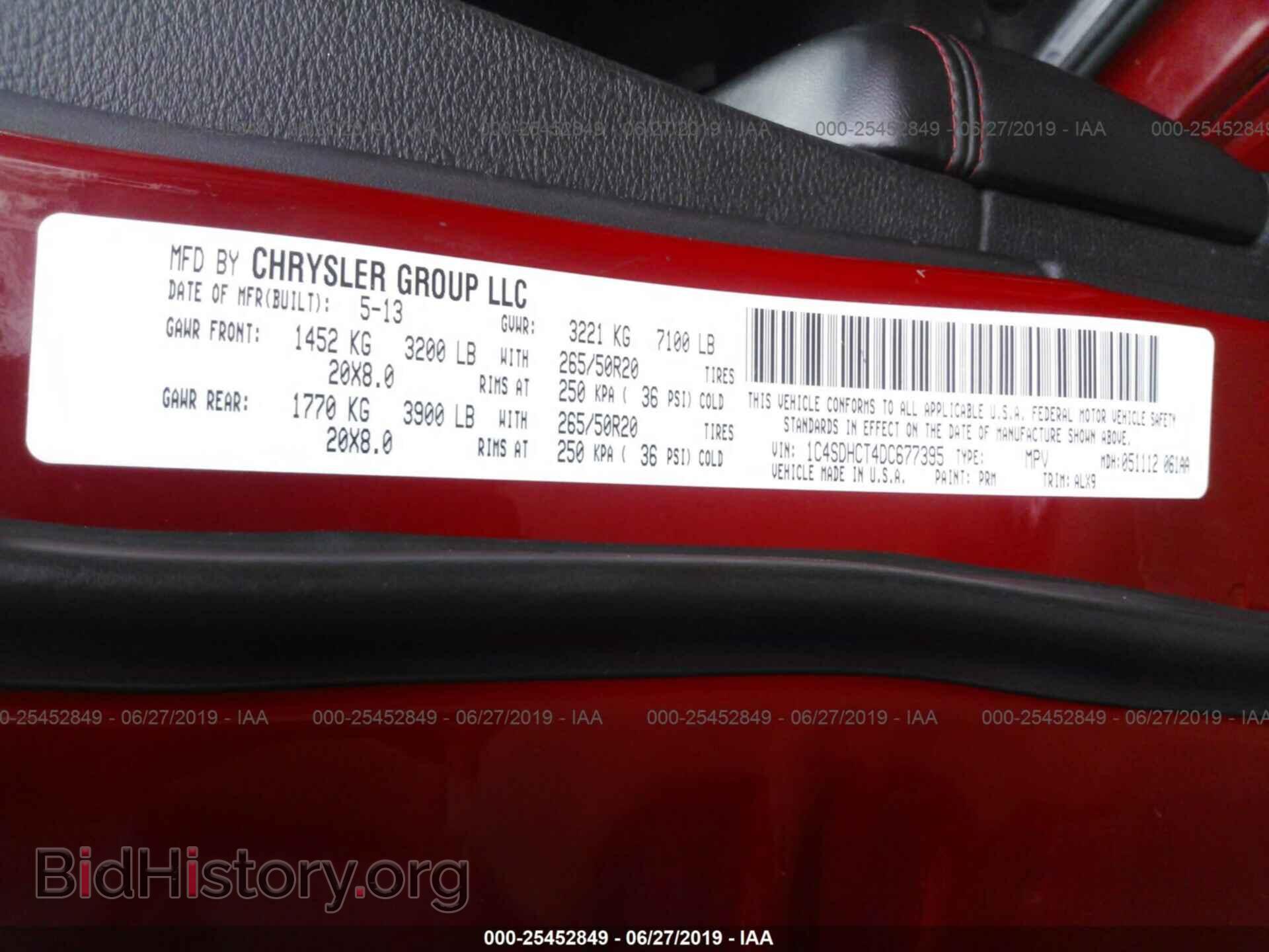 2013 DODGE DURANGO - VIN: 1C4SDHCT4DC677395 - Photo 9