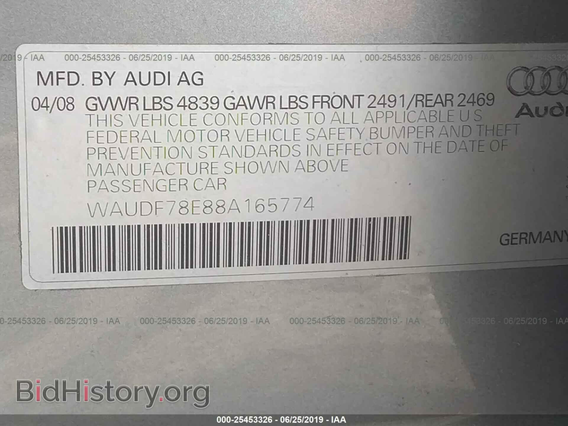 2008 AUDI A4 - VIN: WAUDF78E88A165774 - Photo 9