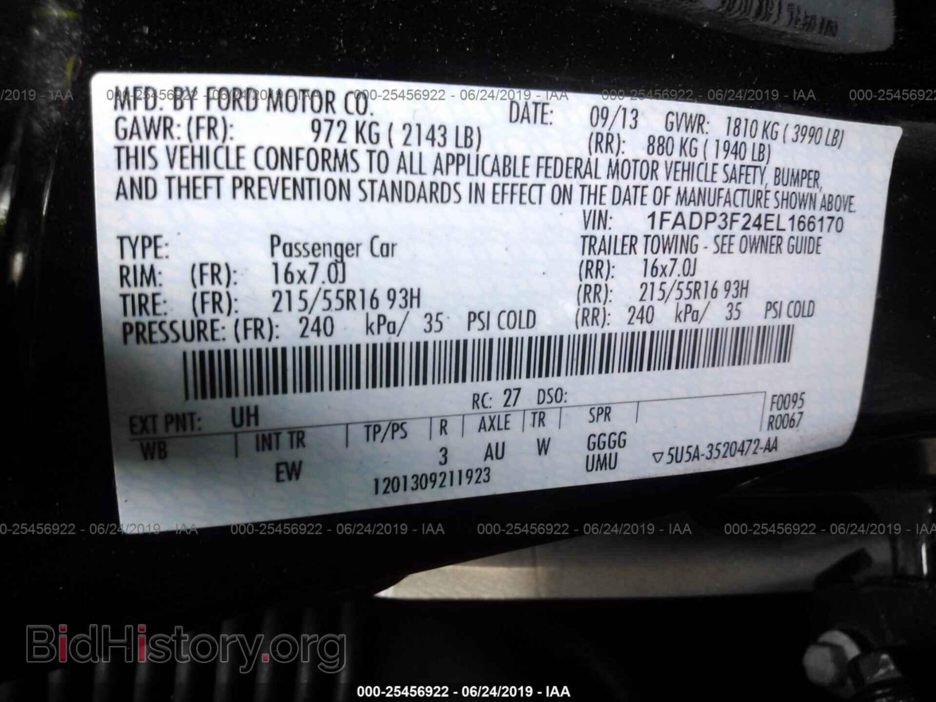 2014 FORD FOCUS - VIN: 1FADP3F24EL166170 - Photo 9