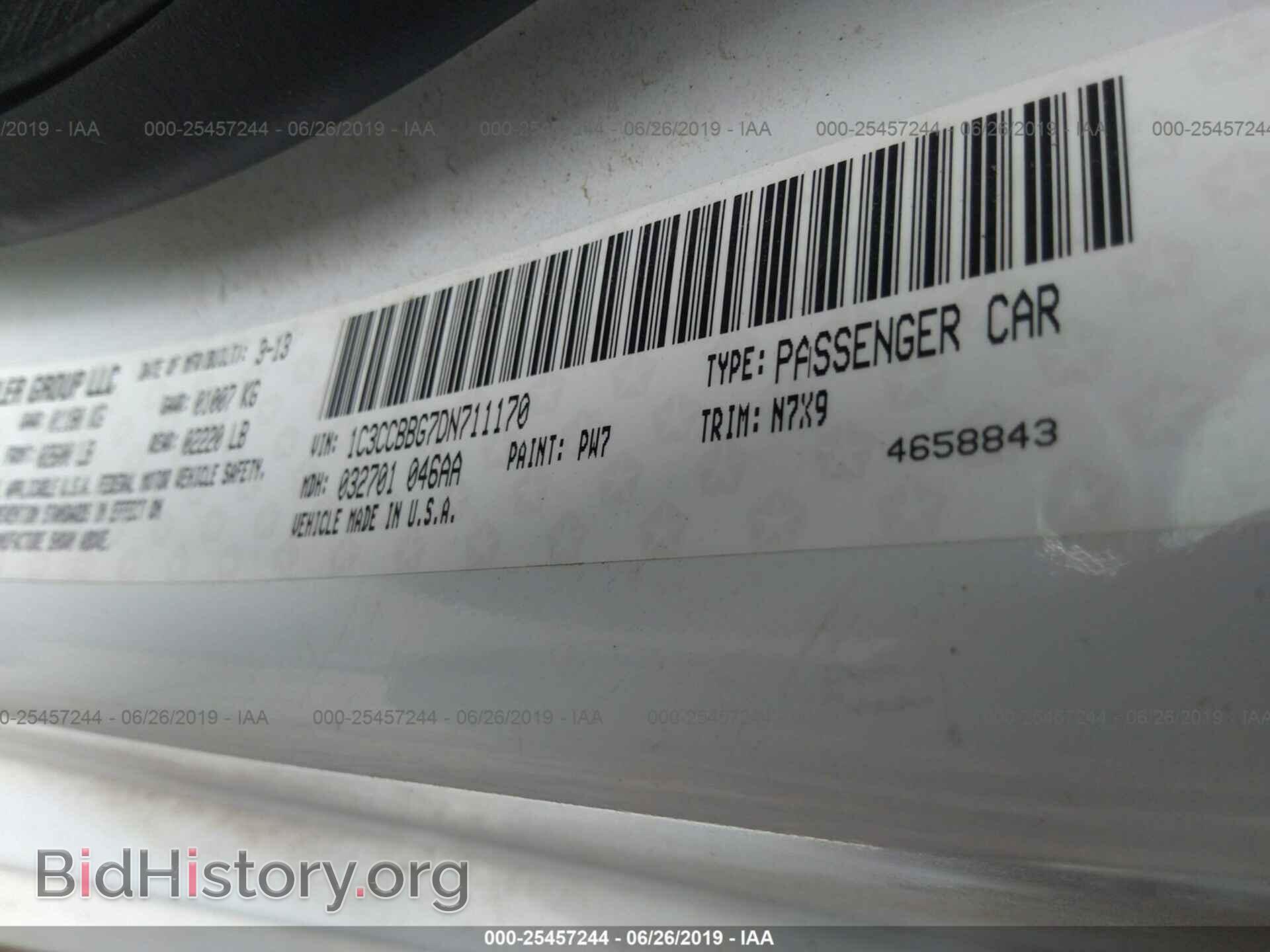 2013 CHRYSLER 200 - VIN: 1C3CCBBG7DN711170 - Фото 9