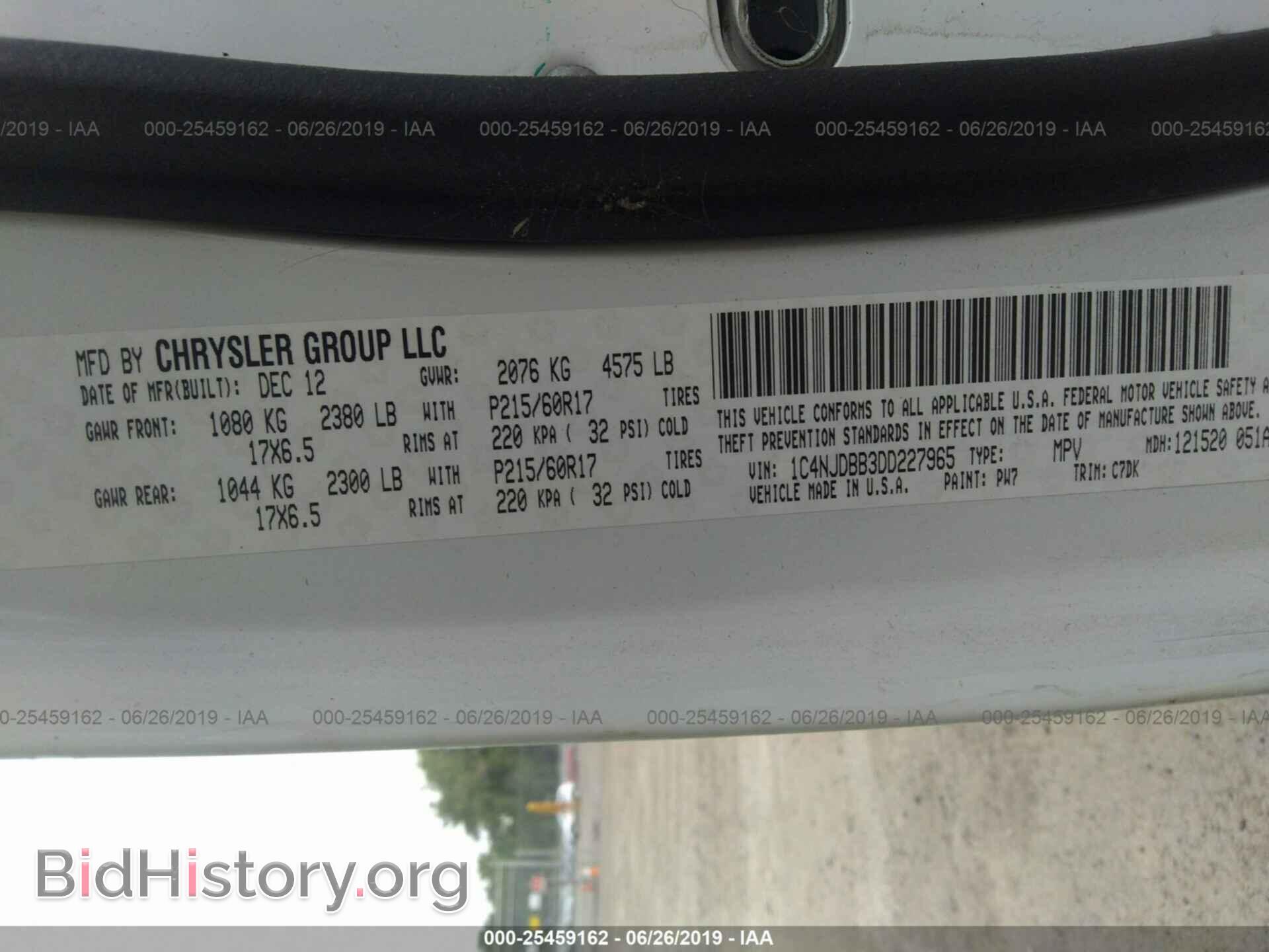 2013 JEEP COMPASS - VIN: 1C4NJDBB3DD227965 - Photo 9
