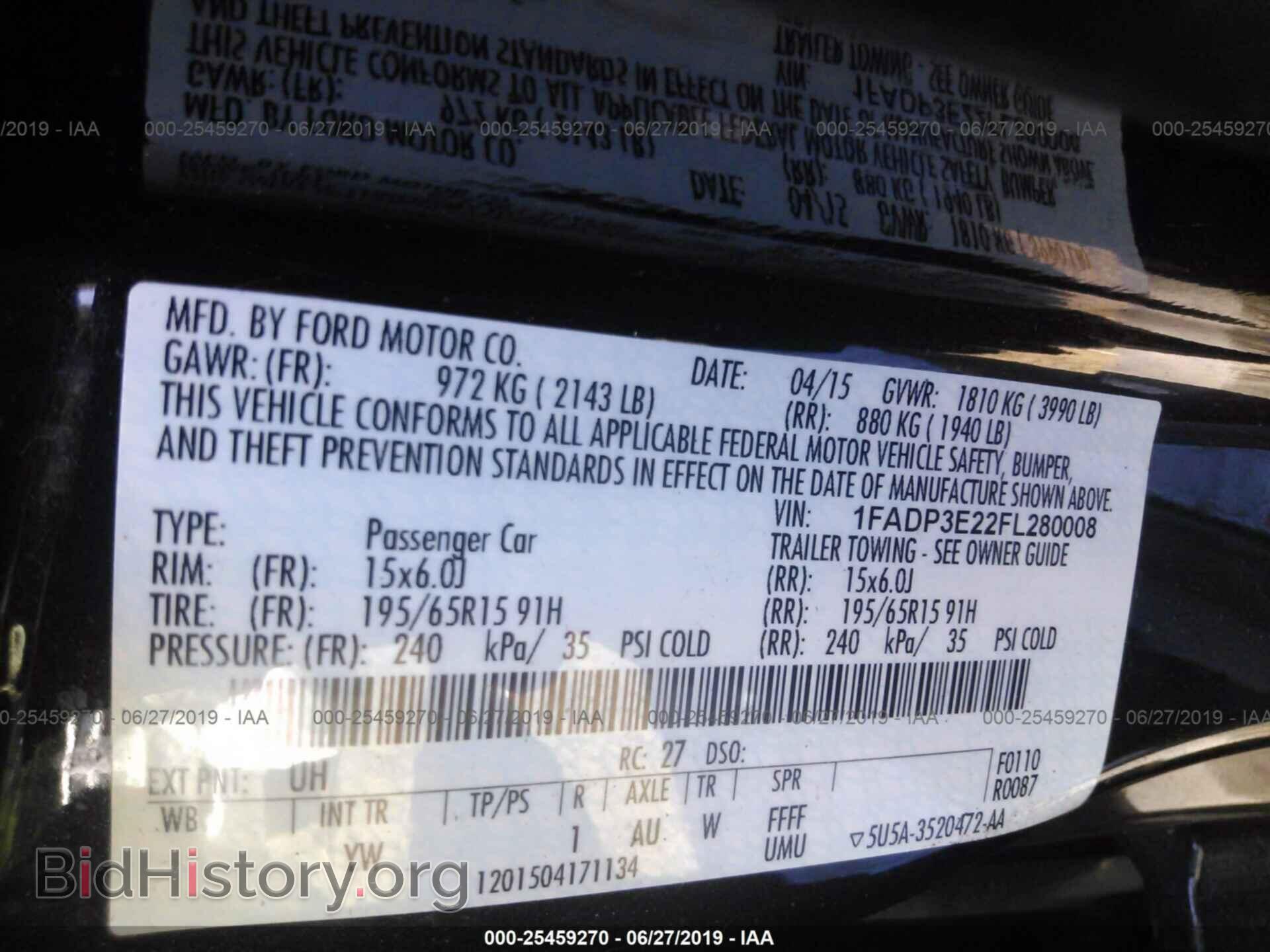 2015 FORD FOCUS - VIN: 1FADP3E22FL280008 - Photo 9