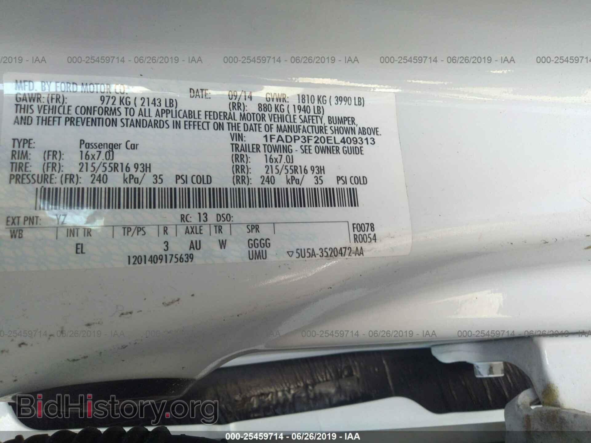 2014 FORD FOCUS - VIN: 1FADP3F20EL409313 - Photo 9