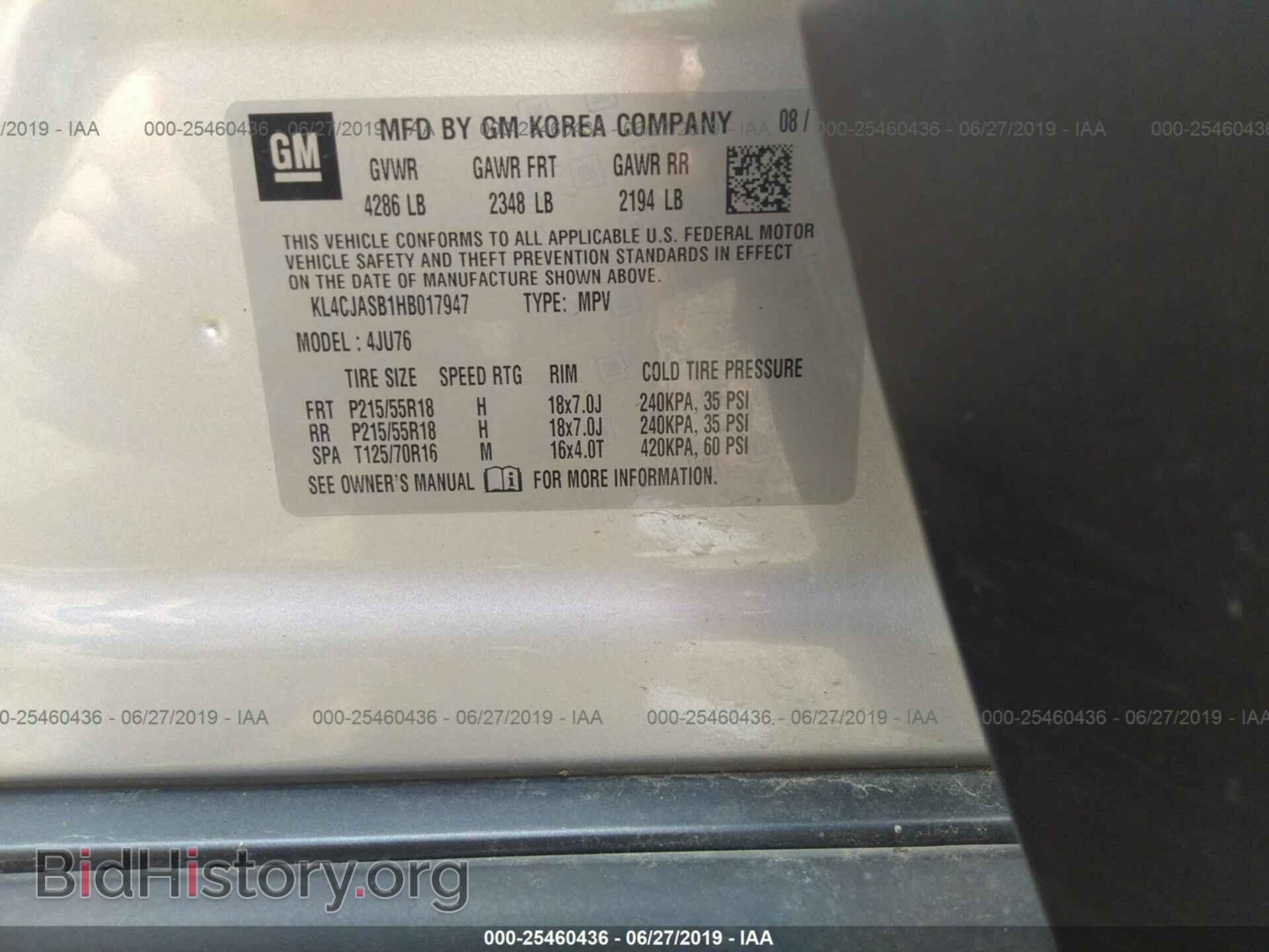2017 BUICK ENCORE - VIN: KL4CJASB1HB017947 - Photo 9