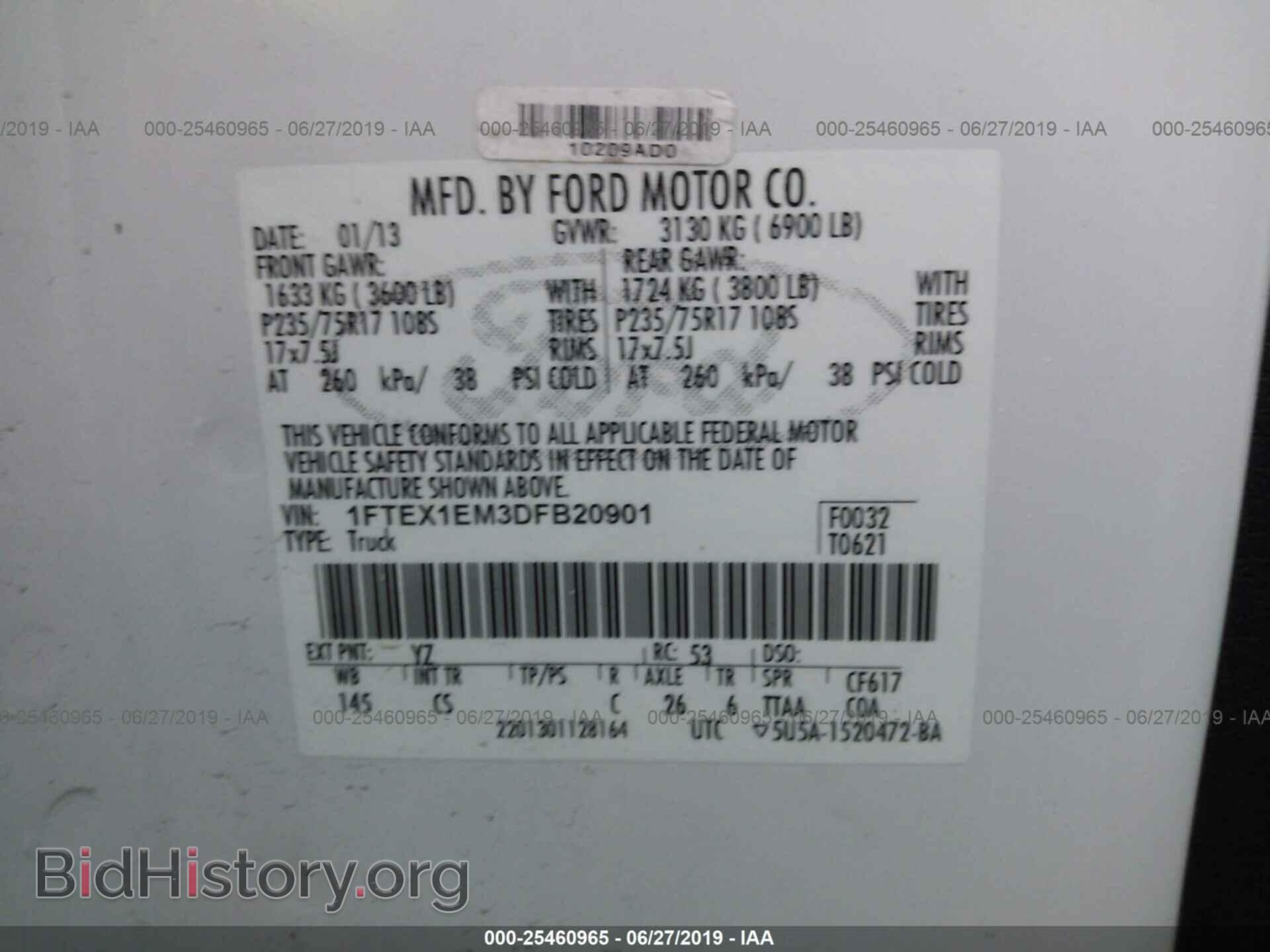 2013 FORD F150 - VIN: 1FTEX1EM3DFB20901 - Photo 9
