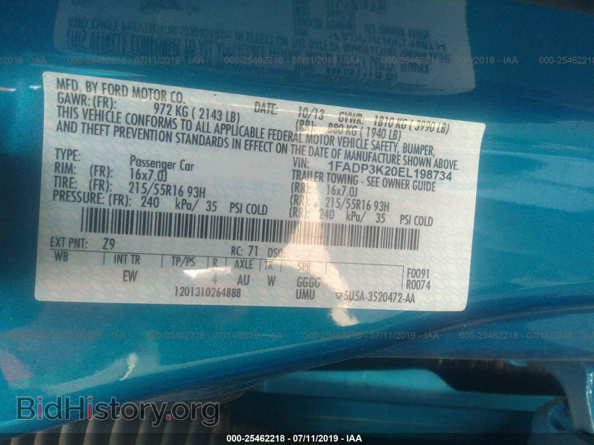 2014 FORD FOCUS - VIN: 1FADP3K20EL198734 - Photo 9