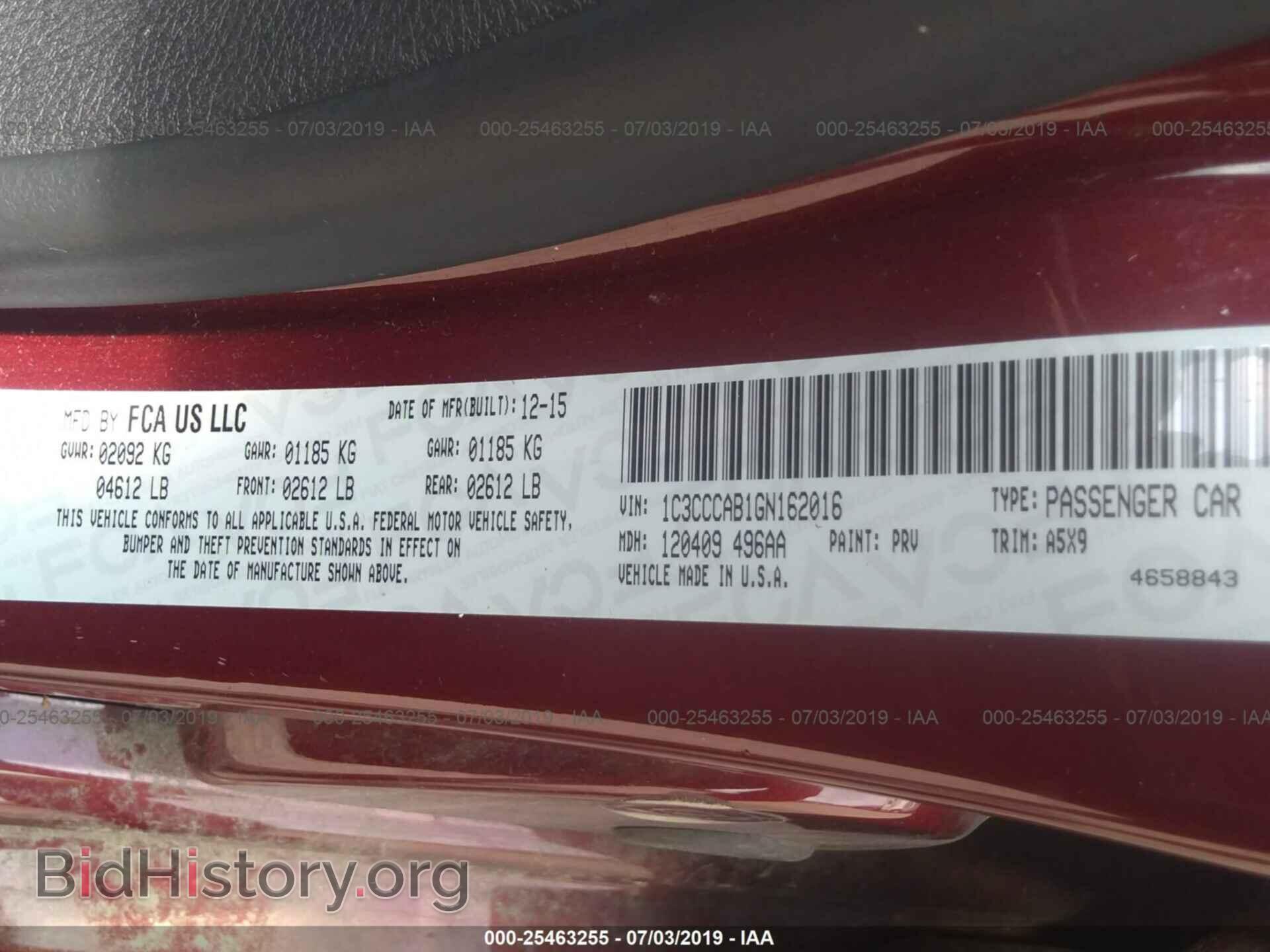 2016 CHRYSLER 200 - VIN: 1C3CCCAB1GN162016 - Photo 9