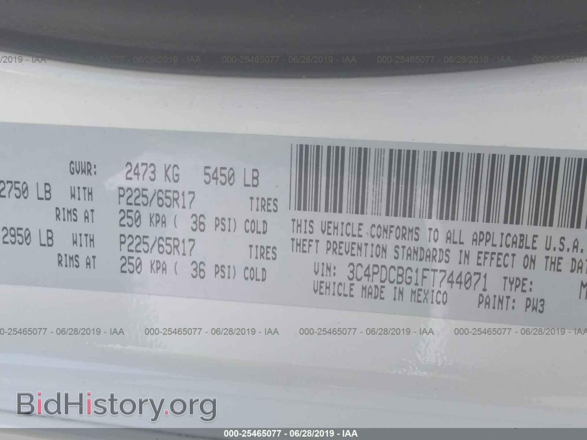 2015 DODGE JOURNEY - VIN: 3C4PDCBG1FT744071 - Photo 9