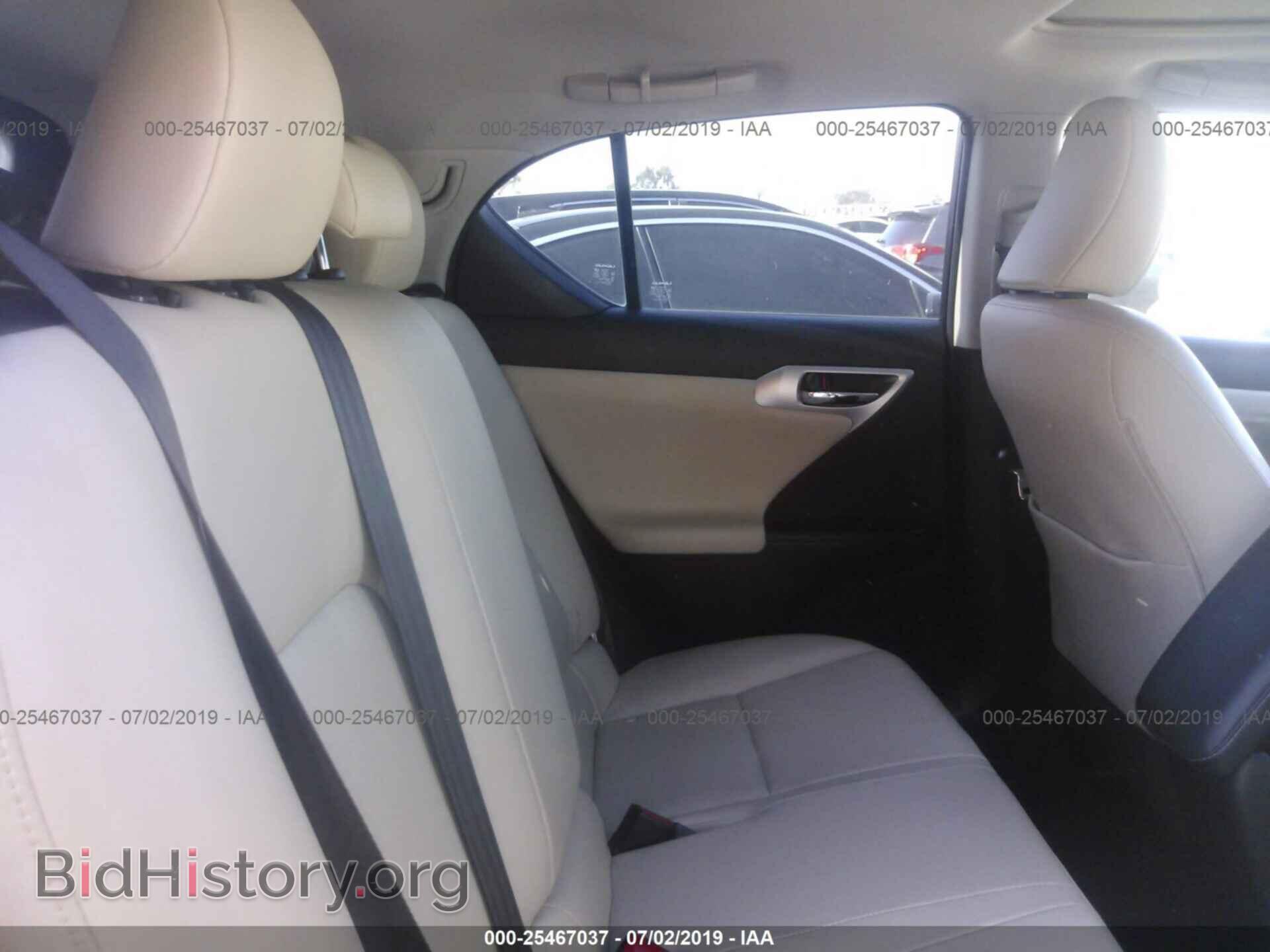 2012 LEXUS CT - VIN: JTHKD5BH6C2120714 - Фото 8
