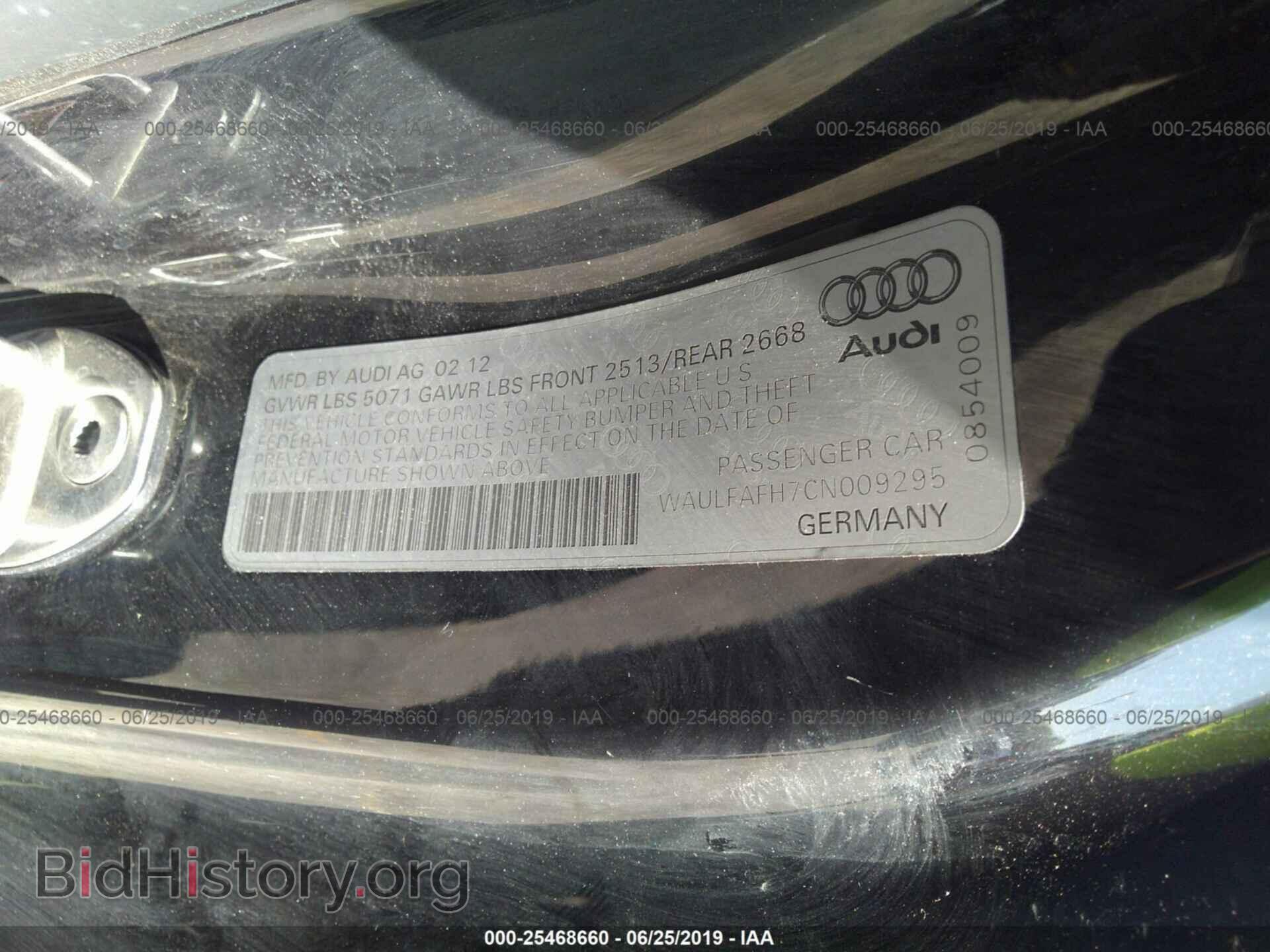 2012 AUDI A5 - VIN: WAULFAFH7CN009295 - Фото 9