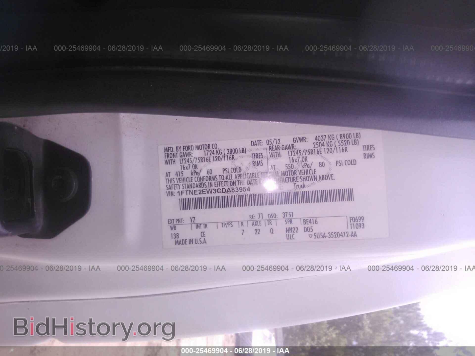 2012 FORD ECONOLINE - VIN: 1FTNE2EW3CDA83954 - Фото 9