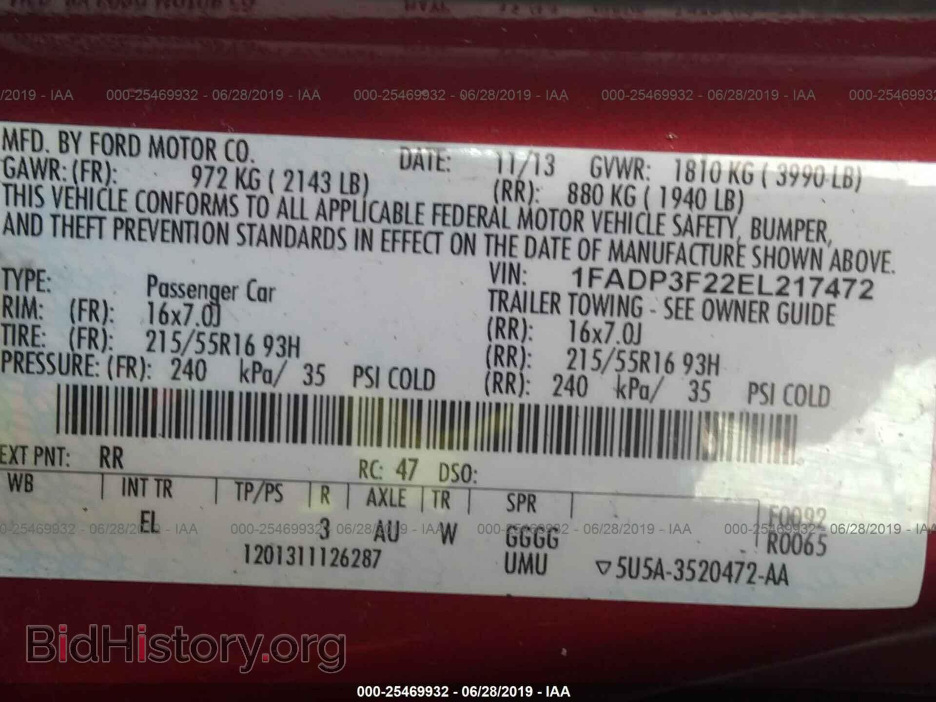 2014 FORD FOCUS - VIN: 1FADP3F22EL217472 - Photo 9