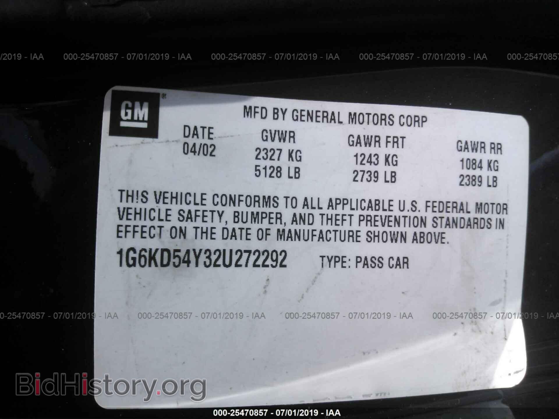 2002 CADILLAC DEVILLE - VIN: 1G6KD54Y32U272292 - Photo 9