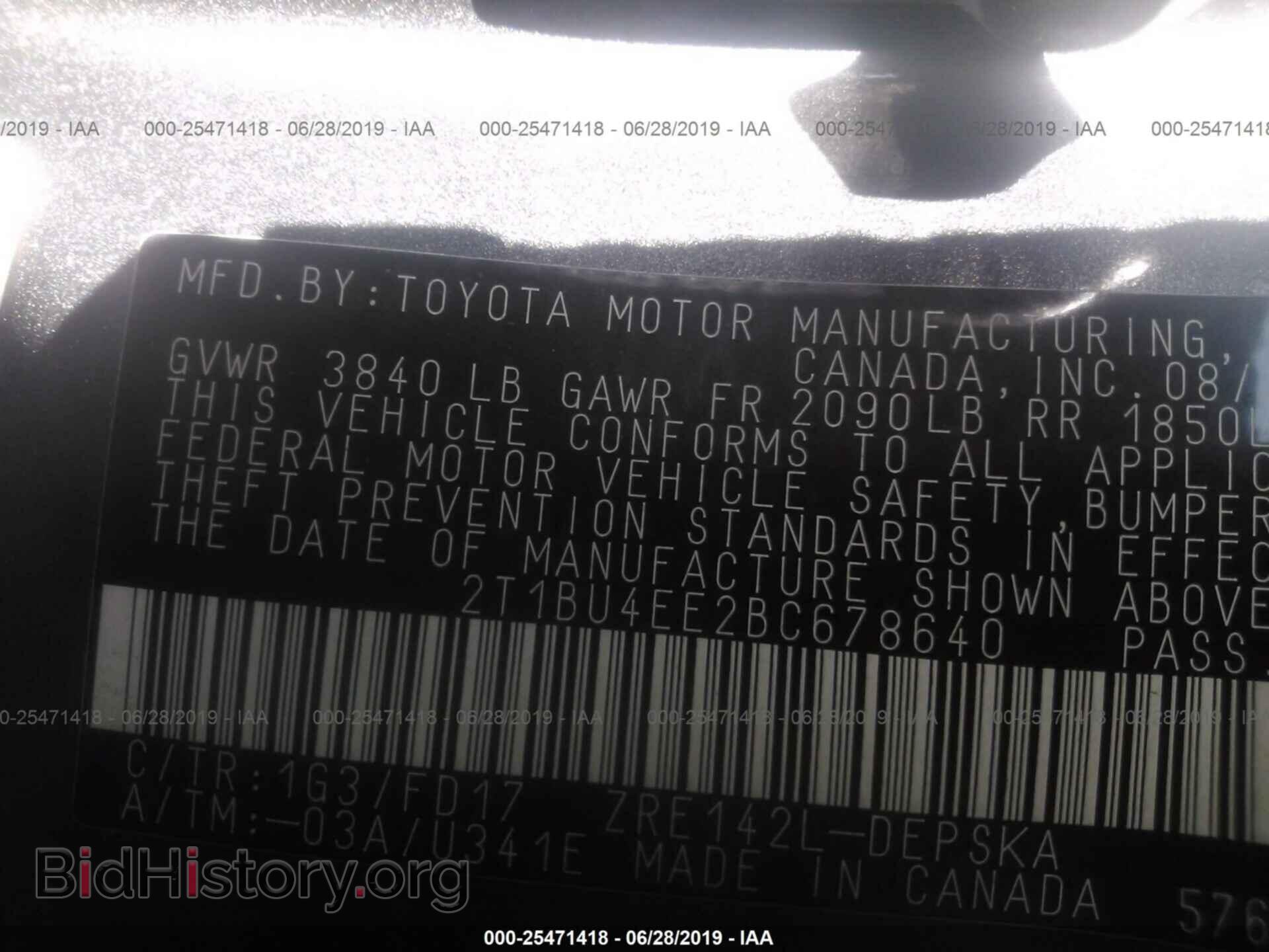 2011 TOYOTA COROLLA - VIN: 2T1BU4EE2BC678640 - Photo 9