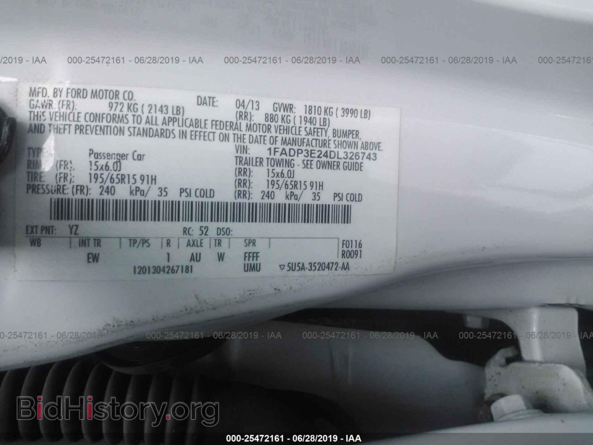 2013 FORD FOCUS - VIN: 1FADP3E24DL326743 - Фото 9