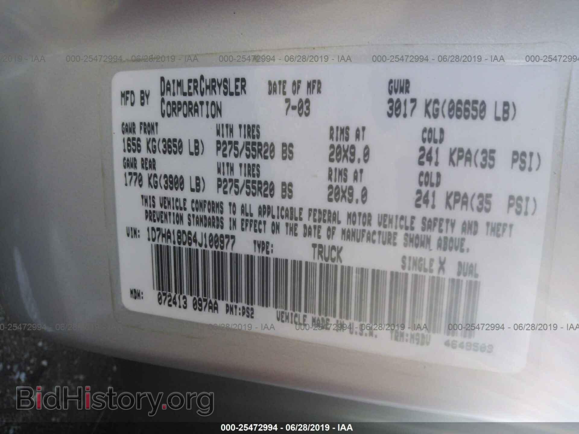 2004 DODGE RAM 1500 - VIN: 1D7HA18D64J100977 - Photo 9
