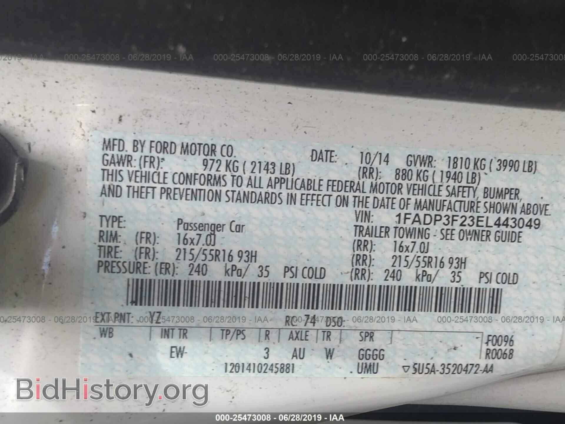 2014 FORD FOCUS - VIN: 1FADP3F23EL443049 - Photo 9