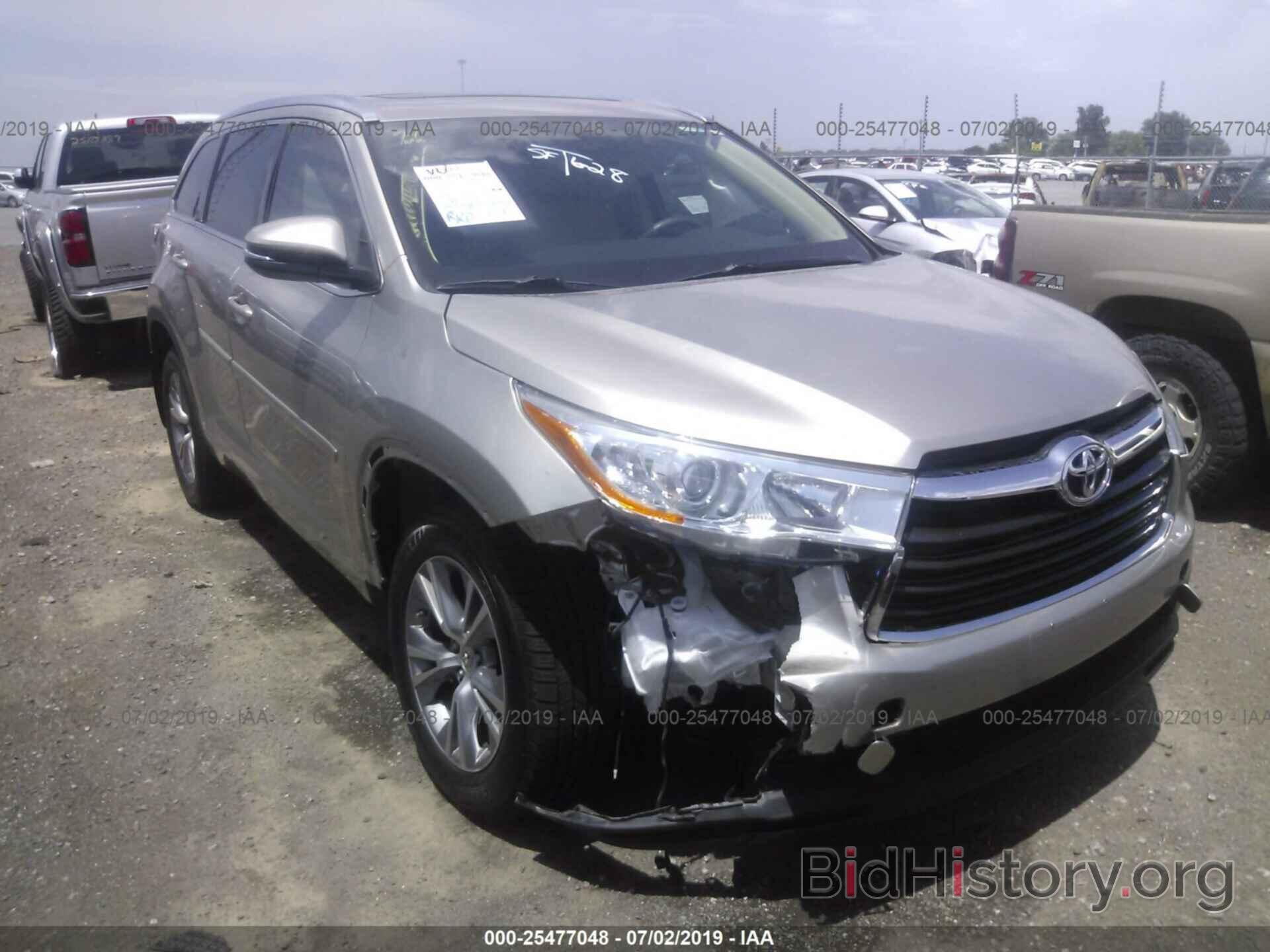 Photo 5TDKKRFH8ES023406 - TOYOTA HIGHLANDER 2014