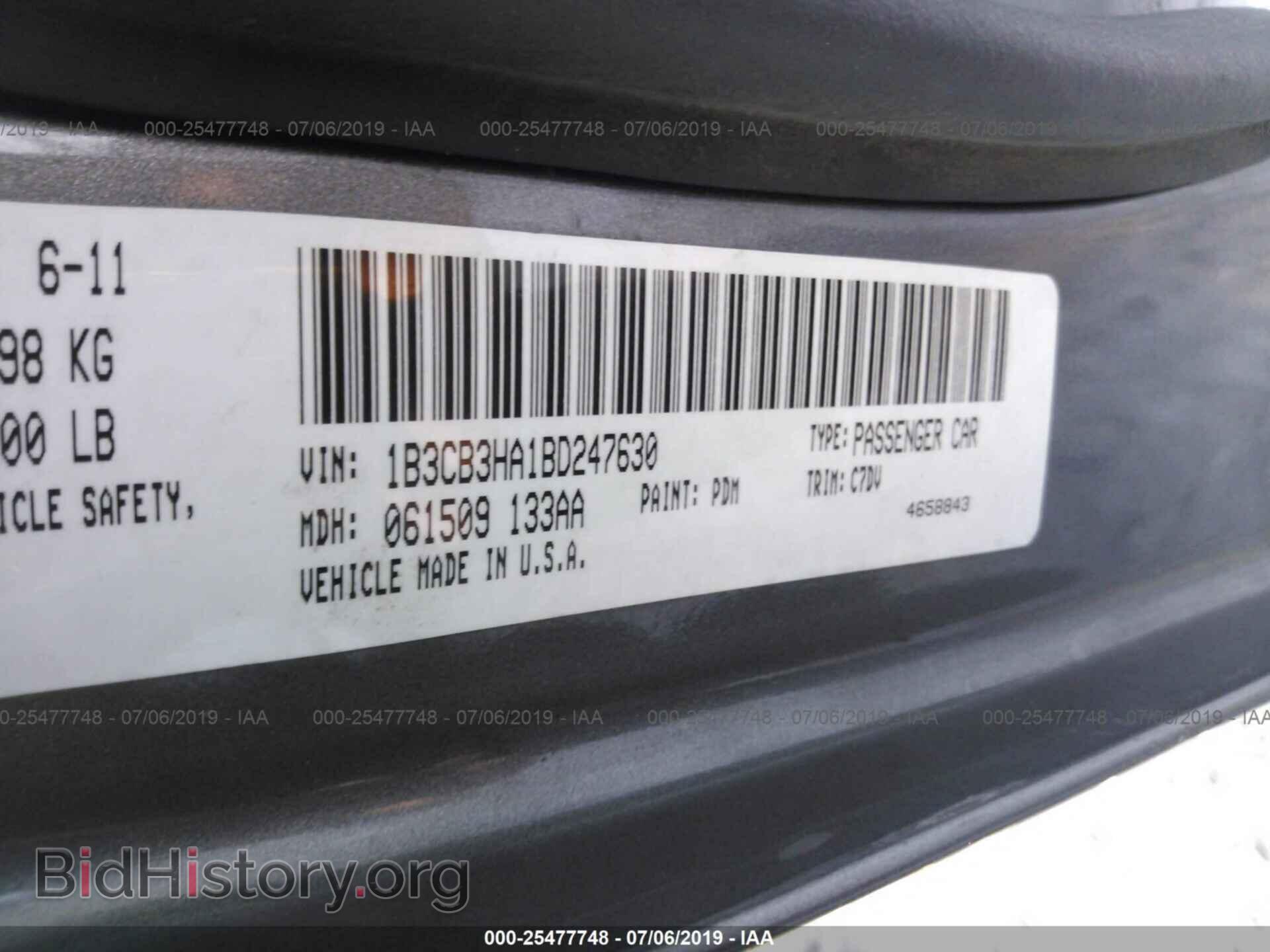 2011 DODGE CALIBER - VIN: 1B3CB3HA1BD247630 - Фото 9