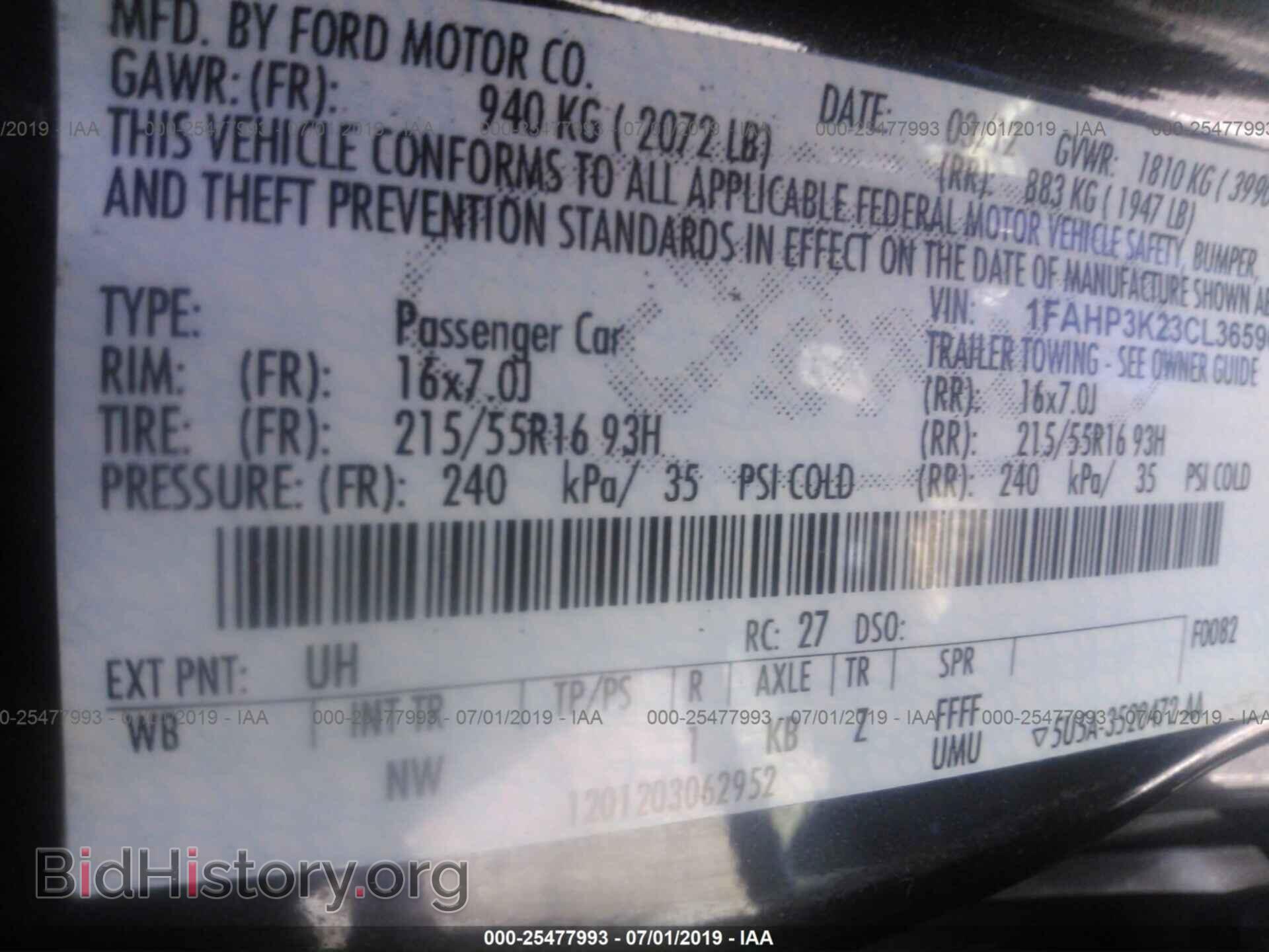 2012 FORD FOCUS - VIN: 1FAHP3K23CL365909 - Photo 9