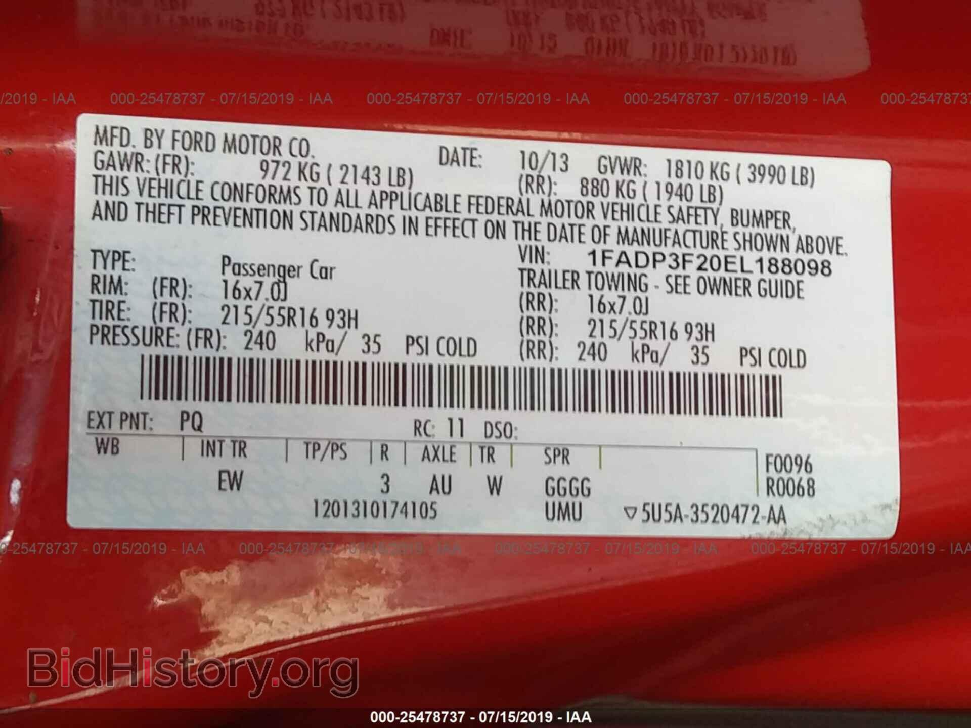 2014 FORD FOCUS - VIN: 1FADP3F20EL188098 - Photo 9