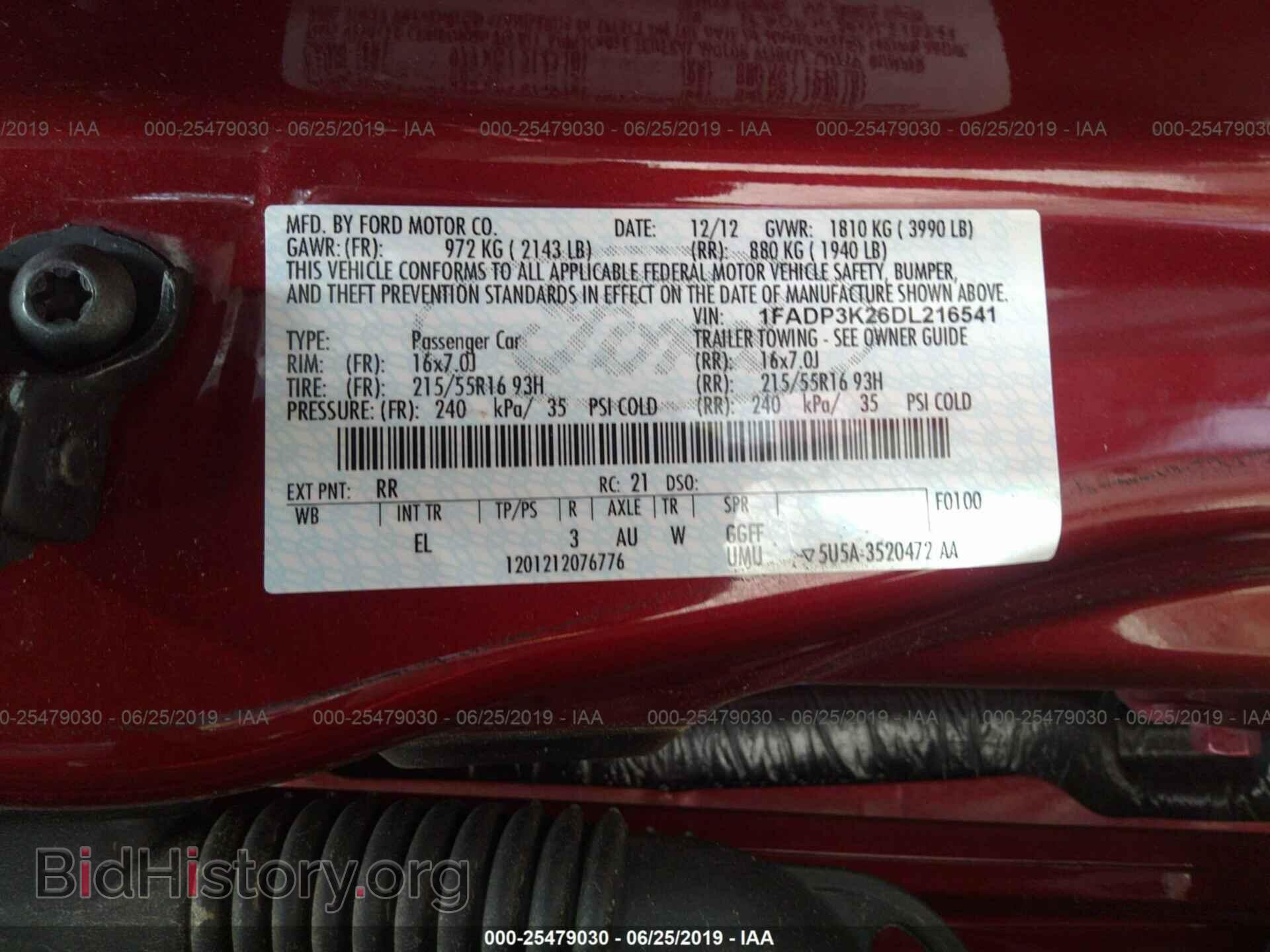 2013 FORD FOCUS - VIN: 1FADP3K26DL216541 - Фото 9