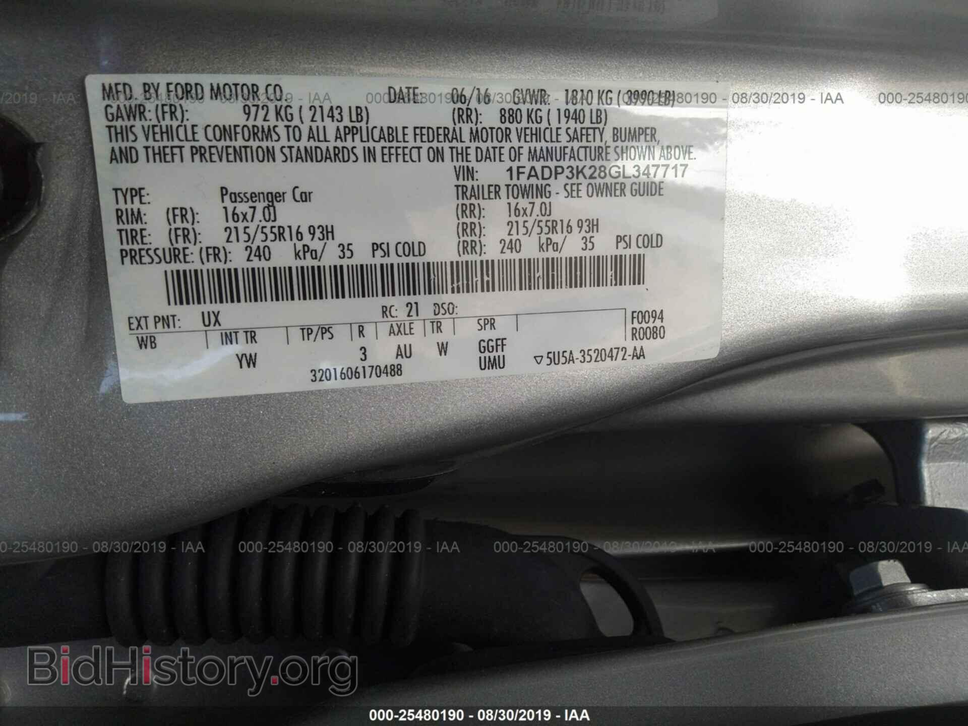2016 FORD FOCUS - VIN: 1FADP3K28GL347717 - Фото 9