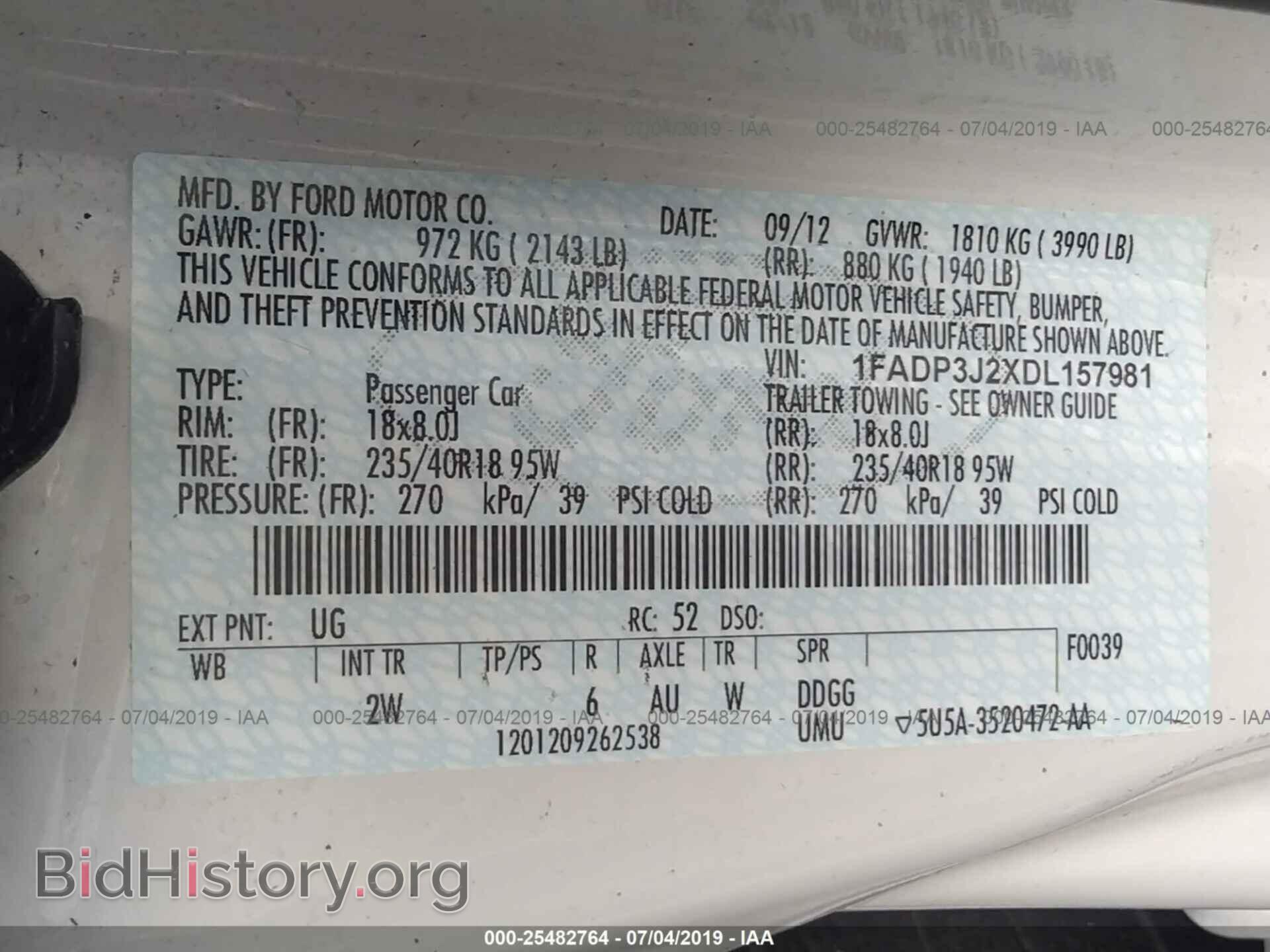 2013 FORD FOCUS - VIN: 1FADP3J2XDL157981 - Photo 9