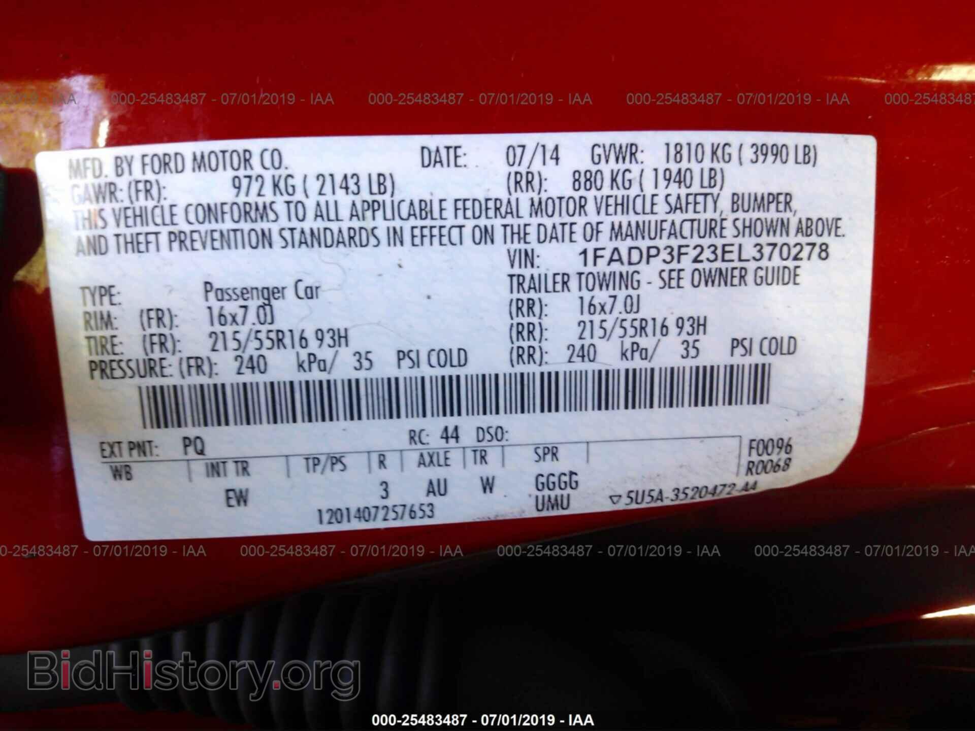 2014 FORD FOCUS - VIN: 1FADP3F23EL370278 - Photo 9