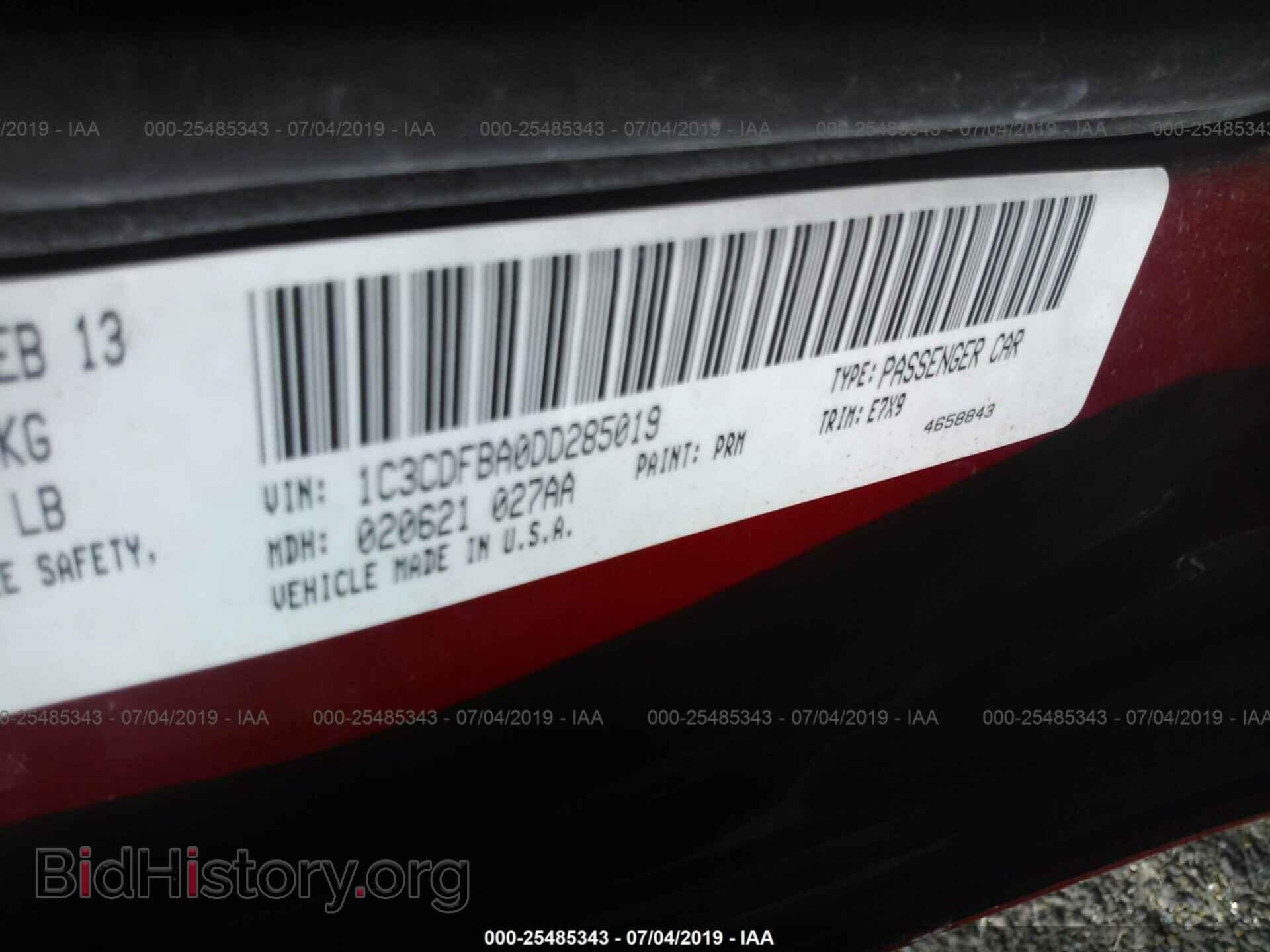 2013 DODGE DART - VIN: 1C3CDFBA0DD285019 - Фото 9