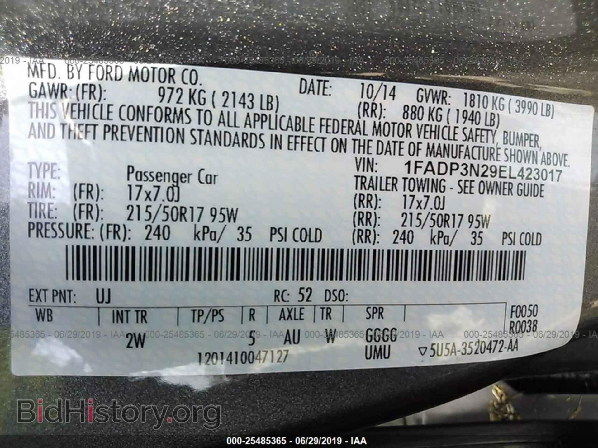 2014 FORD FOCUS - VIN: 1FADP3N29EL423017 - Photo 9