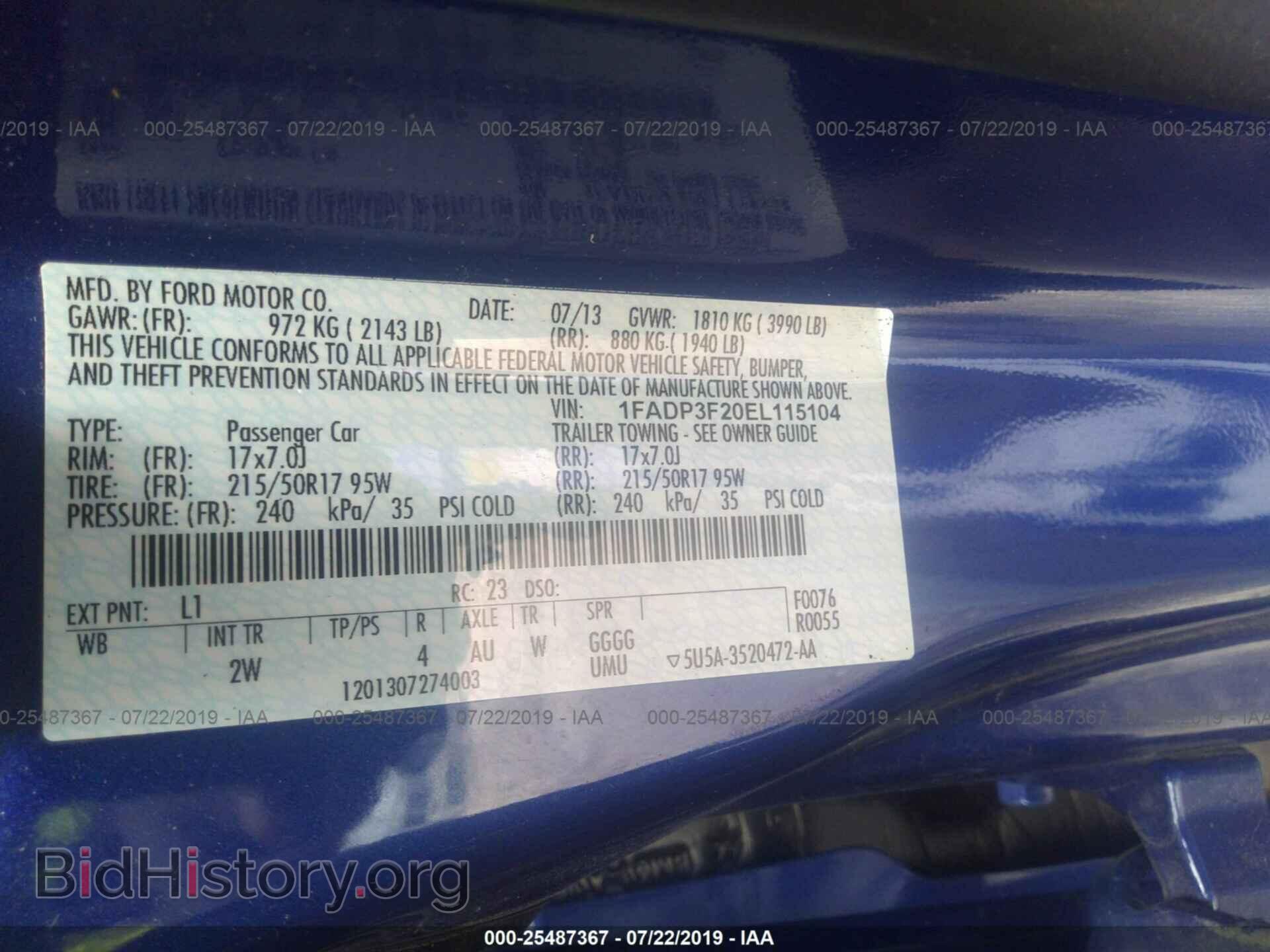 2014 FORD FOCUS - VIN: 1FADP3F20EL115104 - Photo 9