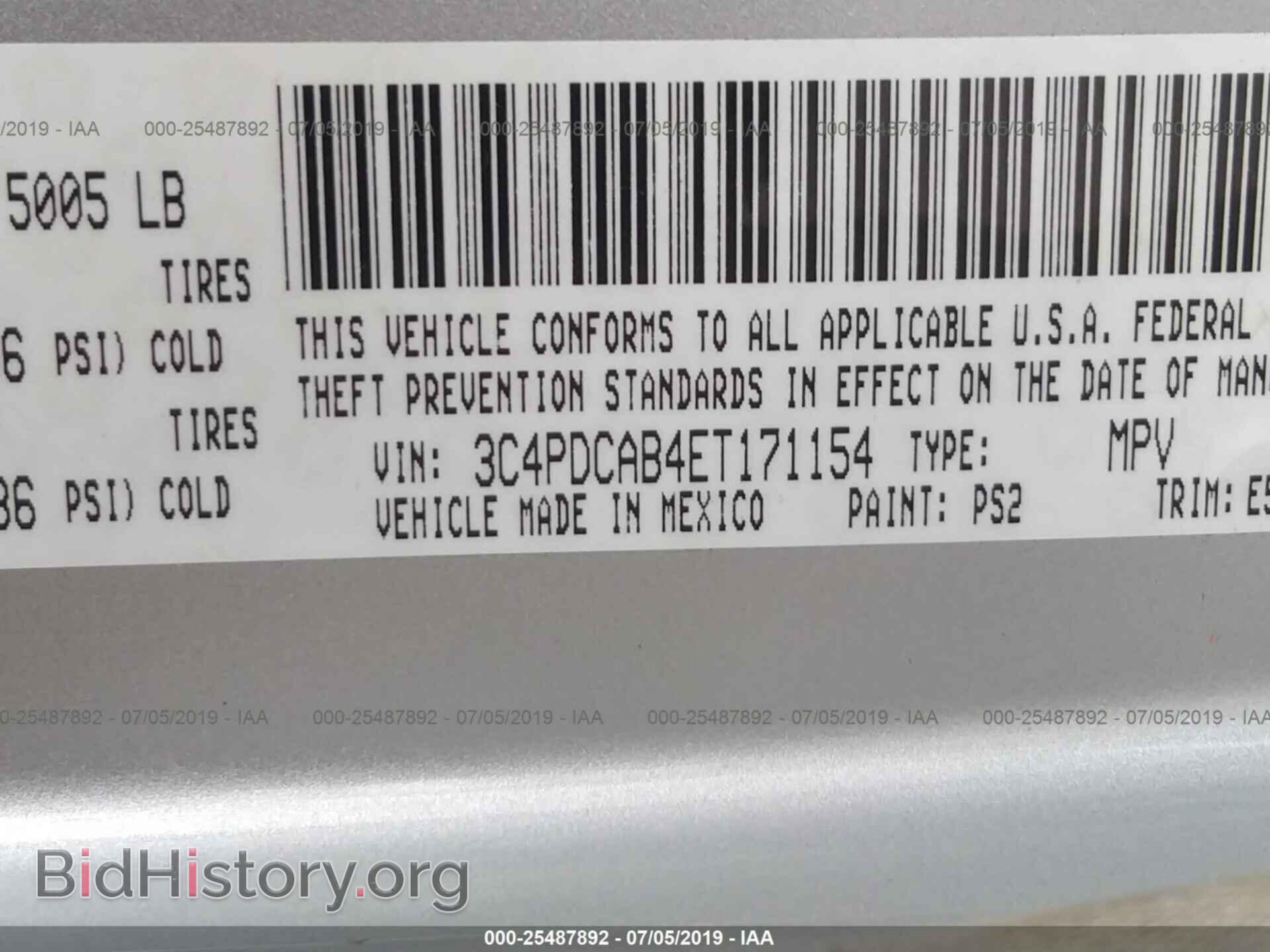 2014 DODGE JOURNEY - VIN: 3C4PDCAB4ET171154 - Фото 9