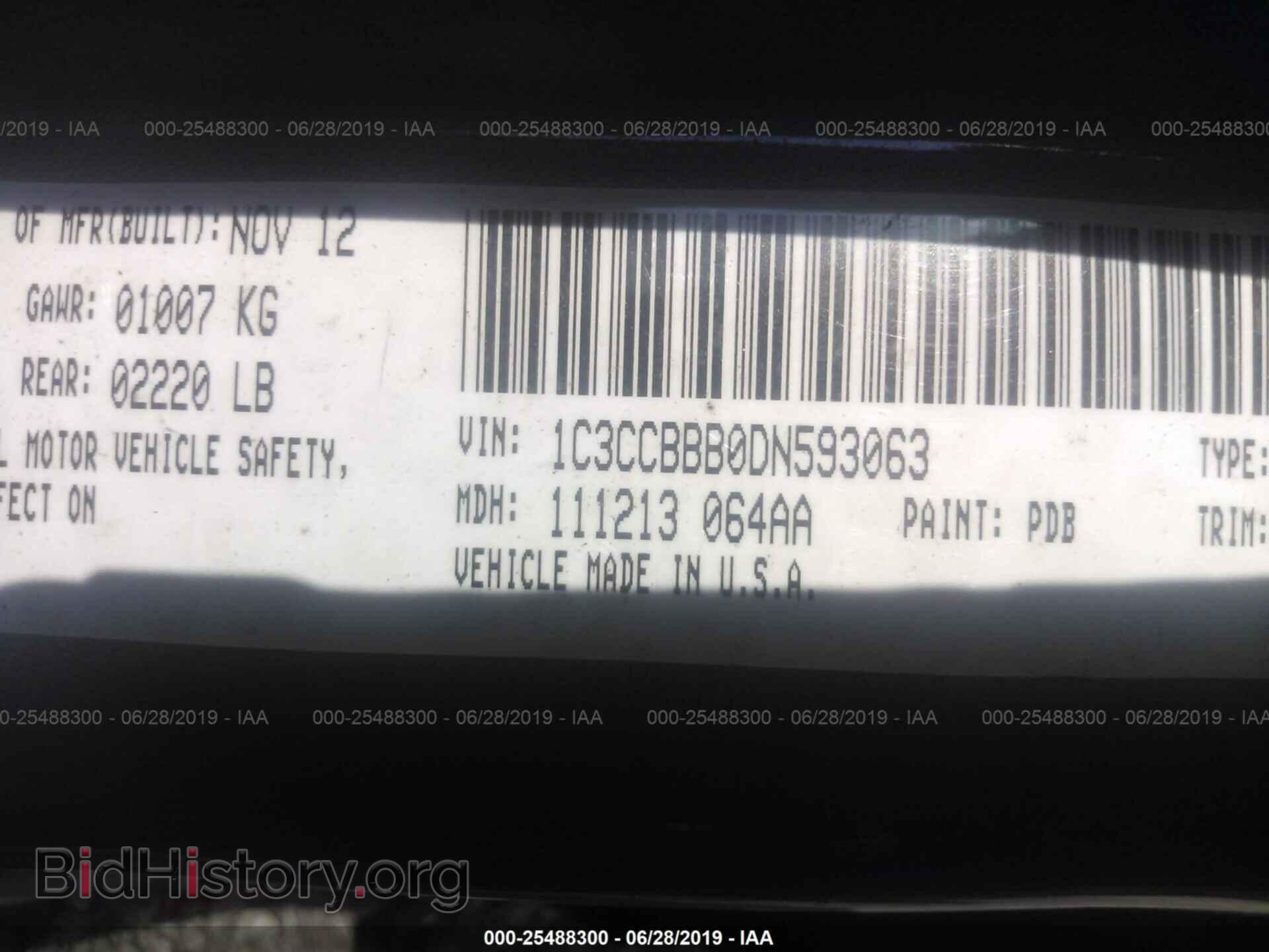2013 CHRYSLER 200 - VIN: 1C3CCBBB0DN593063 - Фото 9