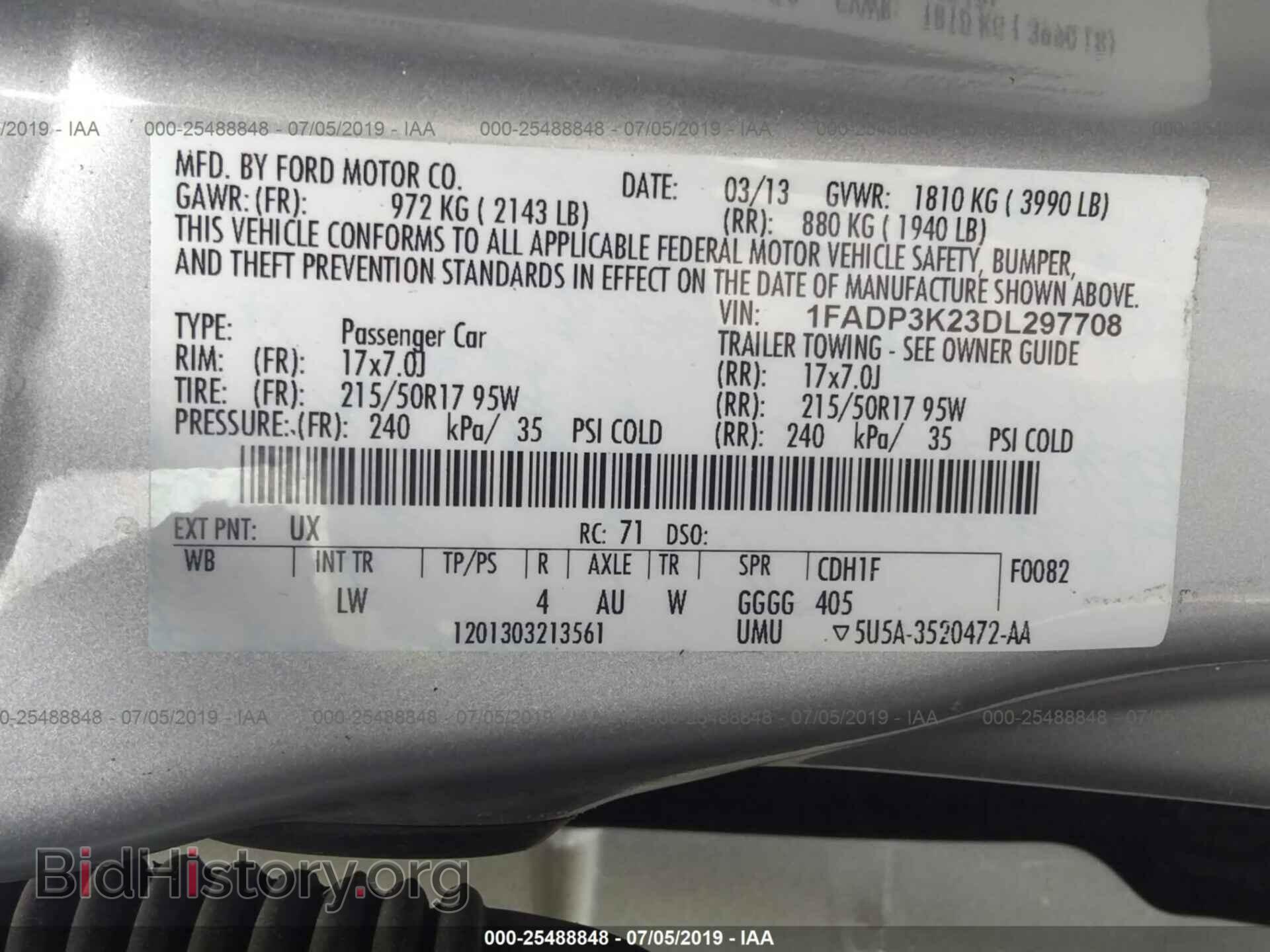 2013 FORD FOCUS - VIN: 1FADP3K23DL297708 - Photo 9