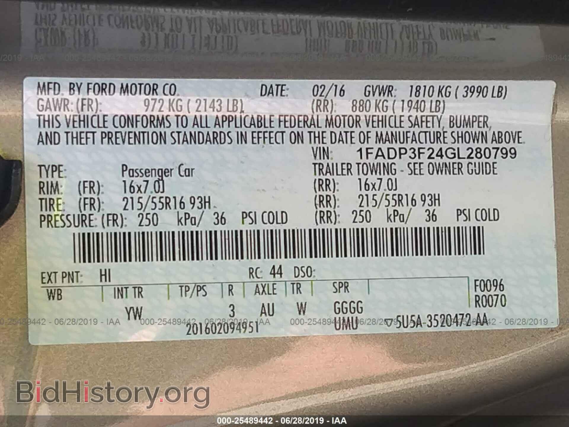 2016 FORD FOCUS - VIN: 1FADP3F24GL280799 - Photo 9