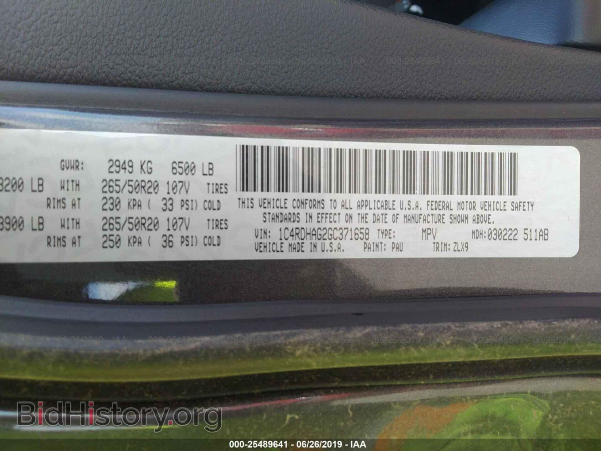 2016 DODGE DURANGO - VIN: 1C4RDHAG2GC371658 - Фото 9